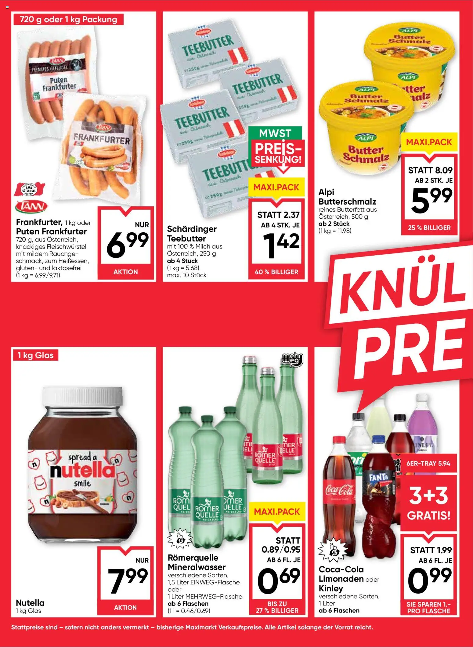 Maximarkt Flugblatt gültig ab 24.09.2026 | Seite: 6 | Produkte: Nutella, Schmalz, Fanta, Butter