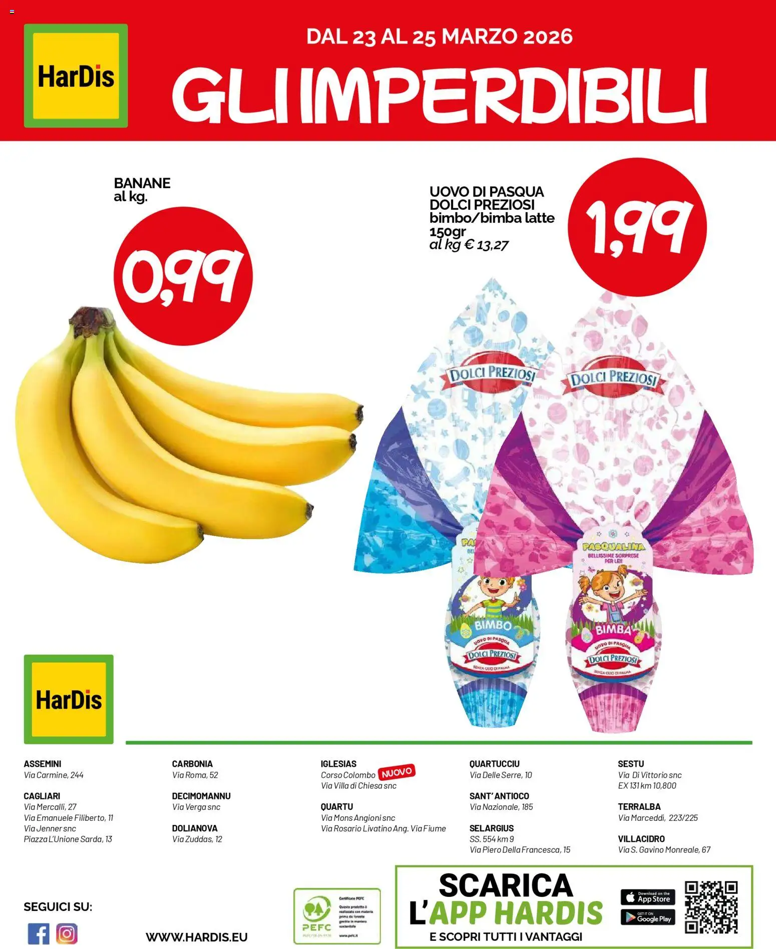 Volantino HarDis del 16.03.2026 | Pagina: 16 | Prodotti: Banane, Latte, The, Uovo di pasqua