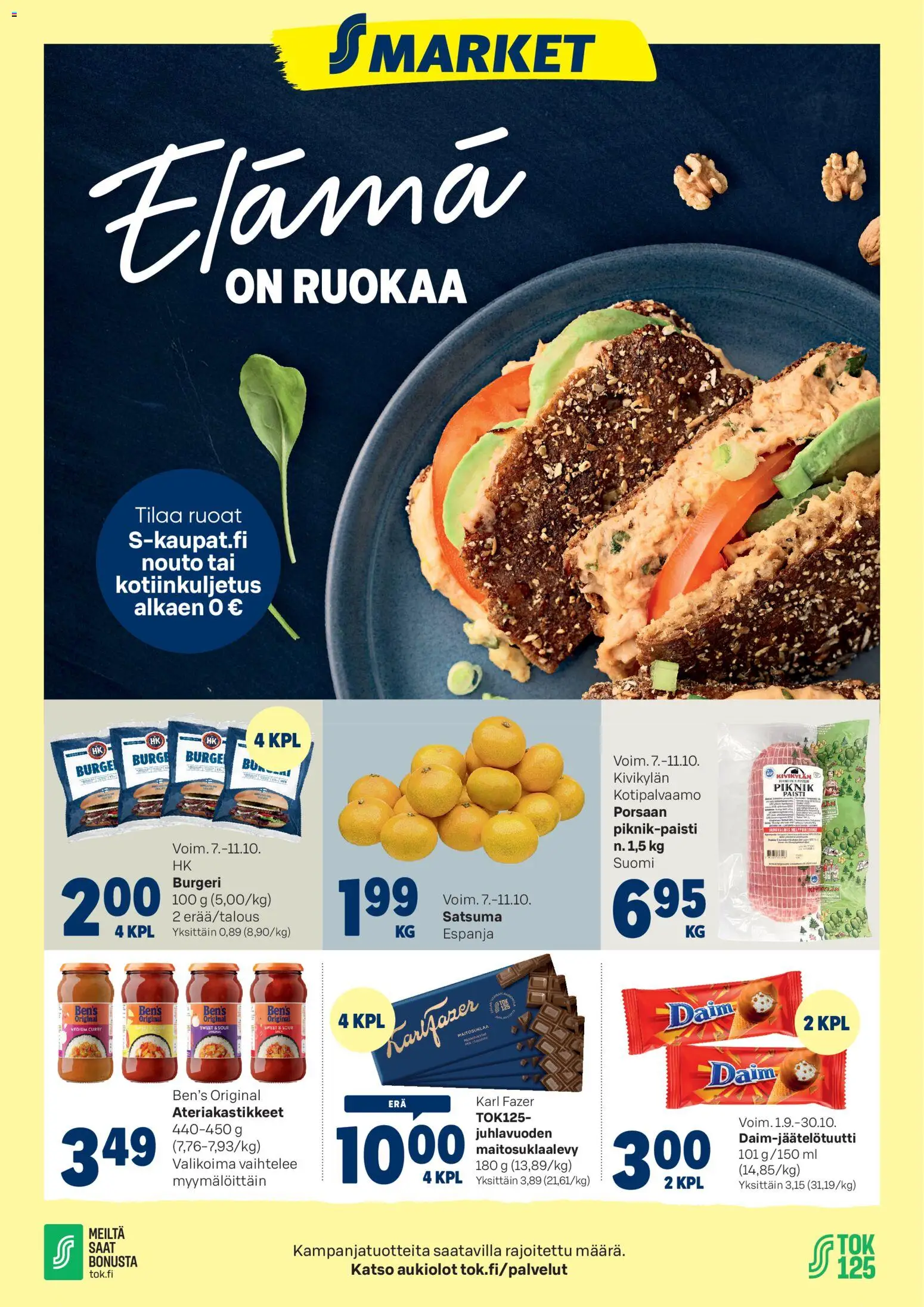 S-market tarjoukset – voimassa 07/10/2026 alkaen | Sivu: 1