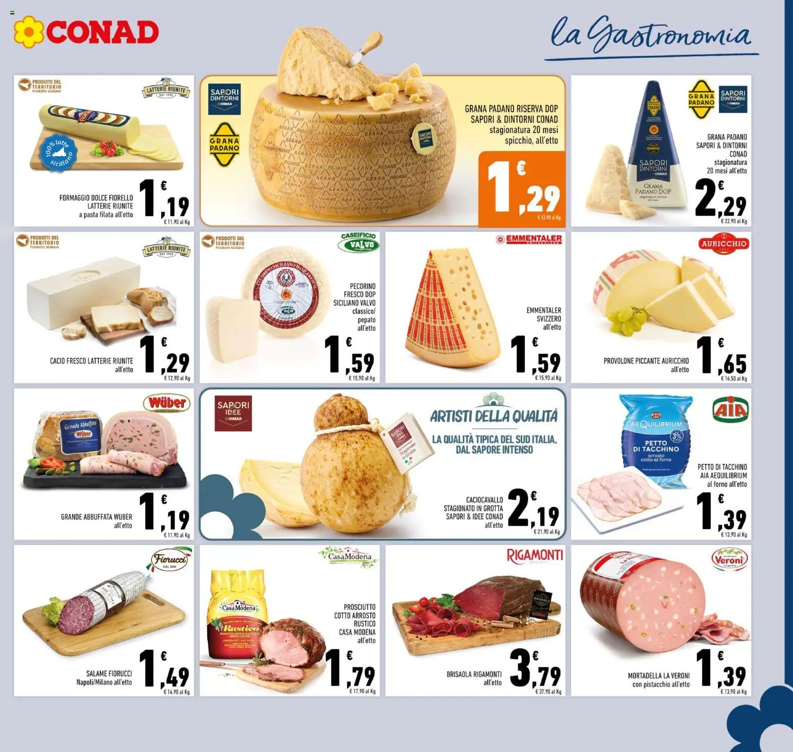 Volantino Conad del 15/07/2026 | Pagina: 9 | Prodotti: Provolone, Prosciutto Cotto, Bresaola, Latte