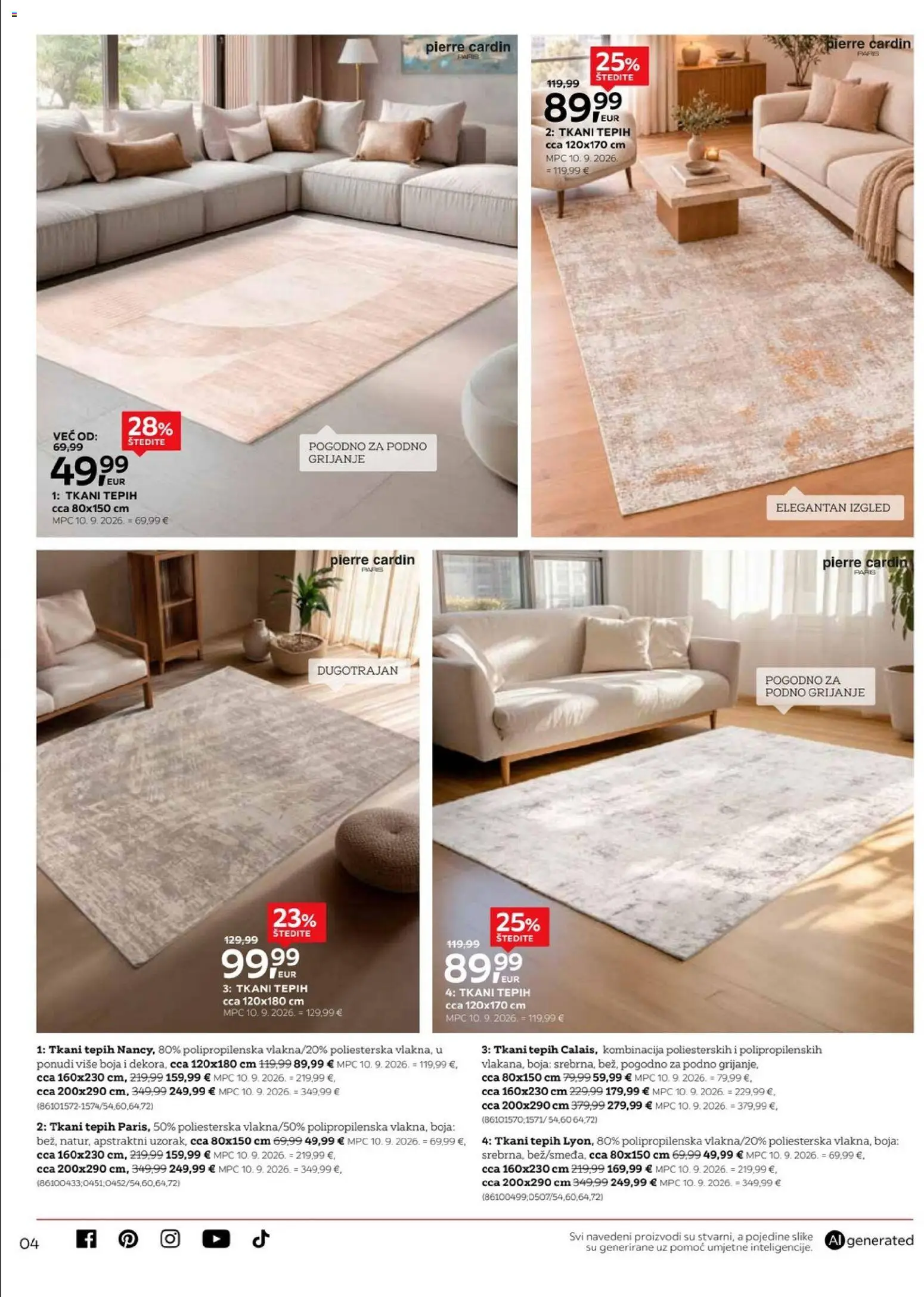 Lesnina katalog | vrijedi od 01.09.2026 | Stranica: 4 | Proizvodi: Tepih