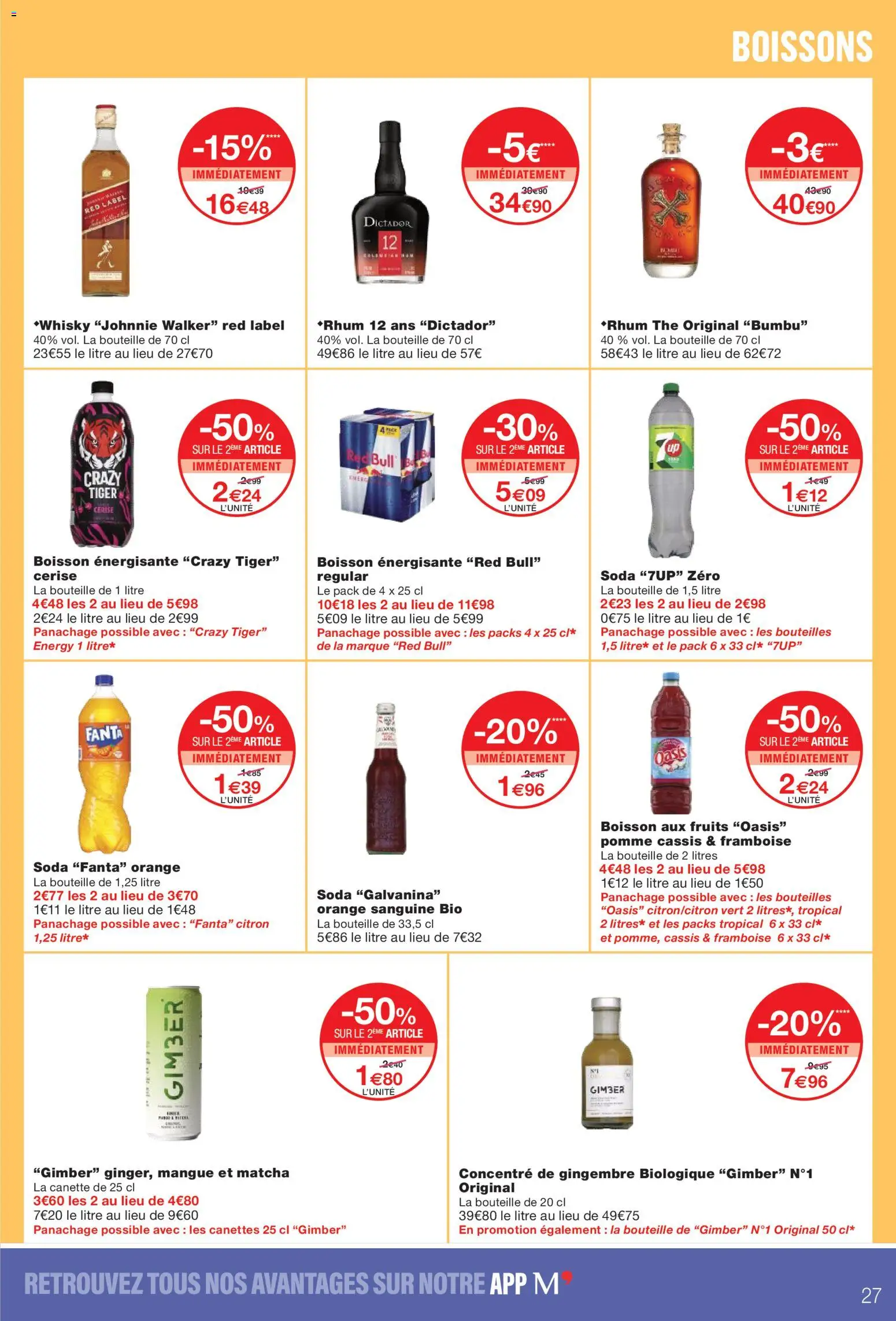 {H1} | Page: 27 | Produits: Citron, Gingembre, Red bull, Boisson énergisante