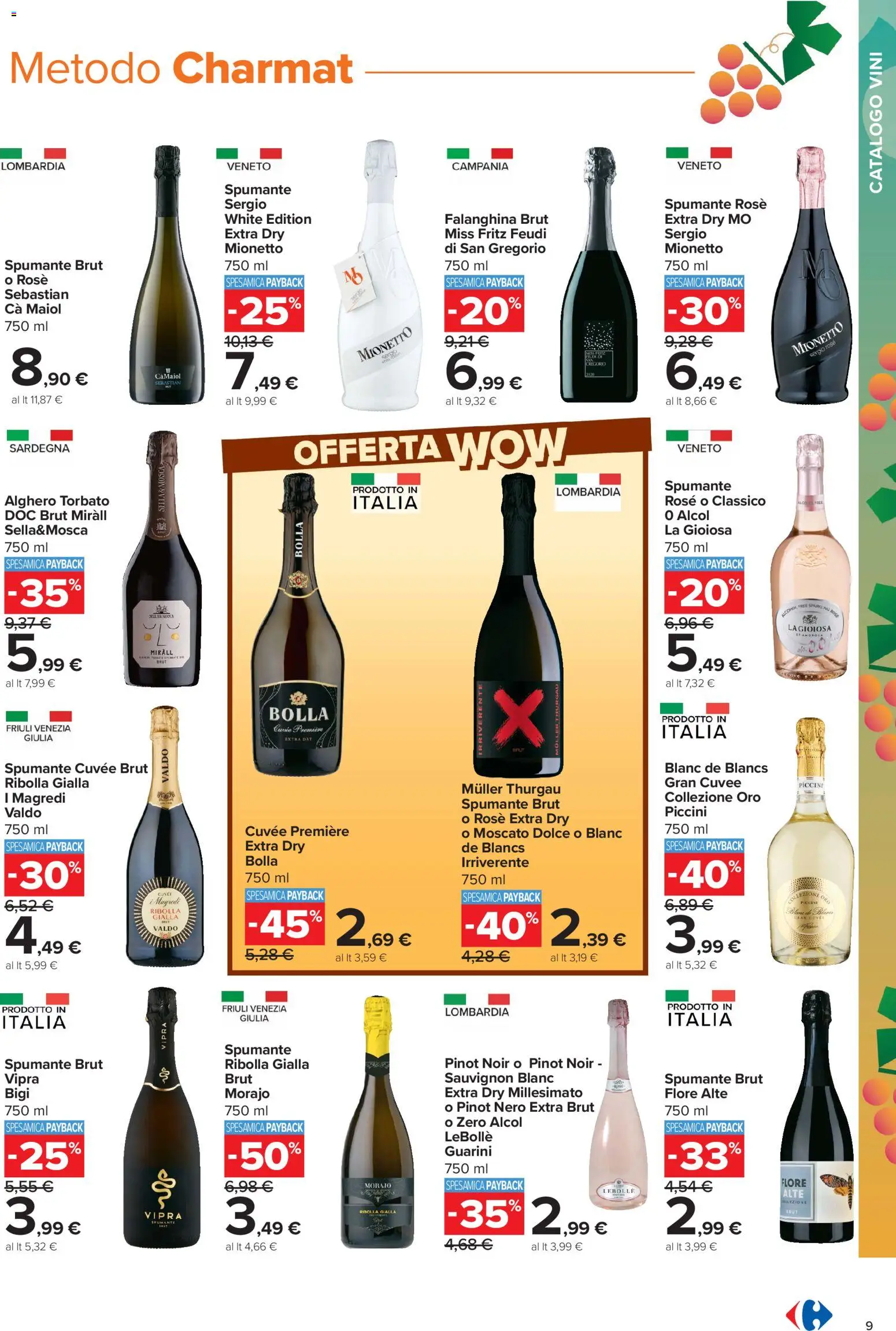 Volantino Carrefour del 05/10/2026 | Pagina: 9 | Prodotti: Alcol, Spumante, Mionetto