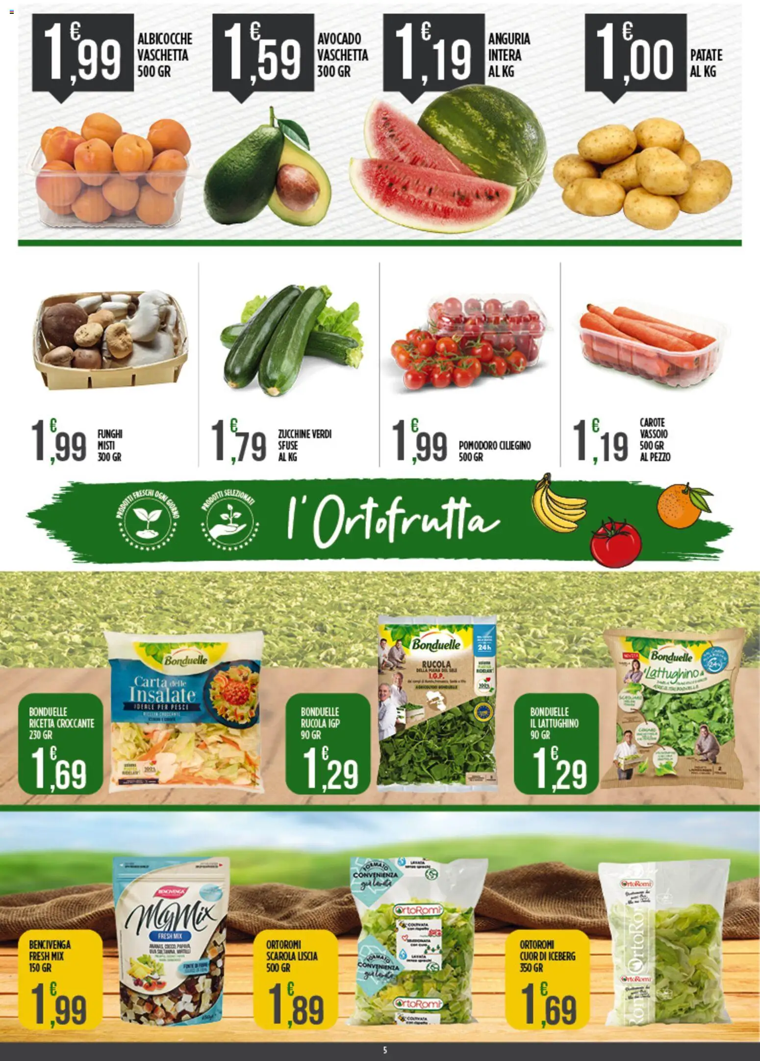 Volantino Euroesse del 01.06.2026 | Pagina: 5 | Prodotti: Pesce, Rucola, Patate, Pomodoro