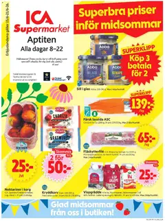 ICA Supermarket erbjudanden - Förhandsvisning av reklamblad från butik ICA Supermarket aktuell från 15.06.2026