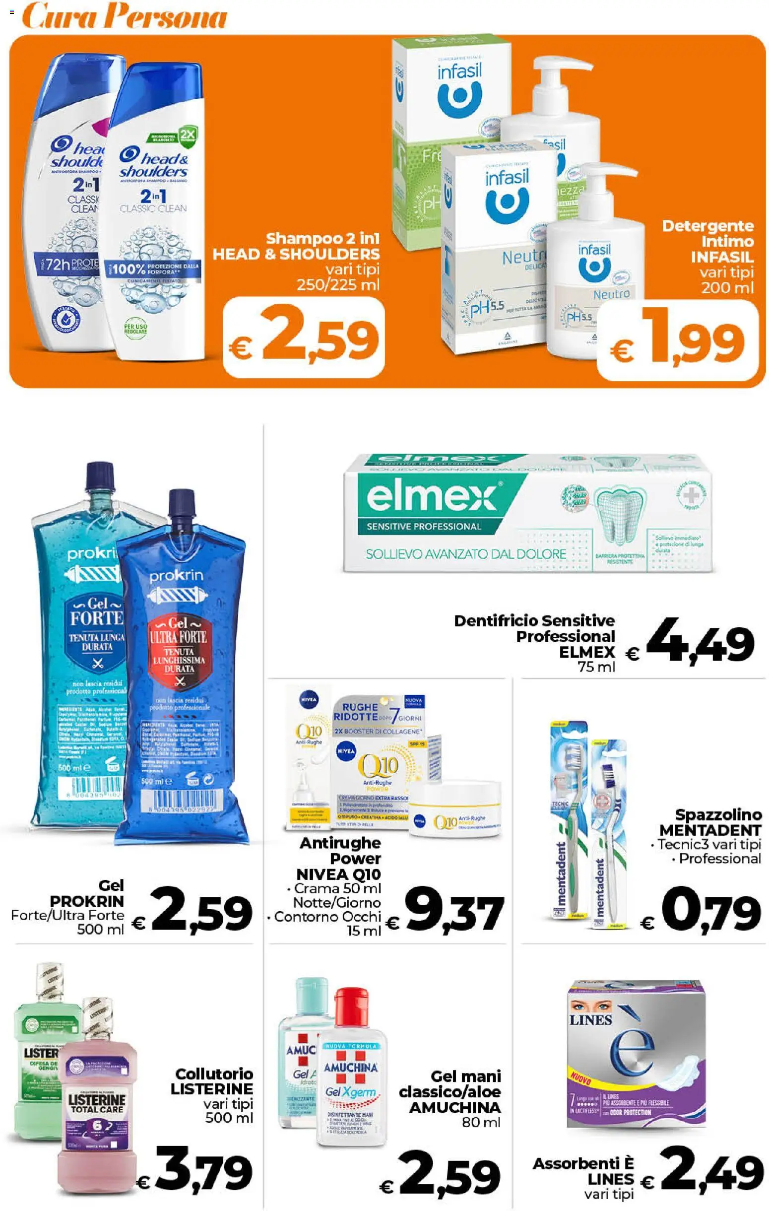 Volantino Ipercoop del 01/09/2026 | Pagina: 46 | Prodotti: Dentifricio, Detergente, Listerine, Assorbenti