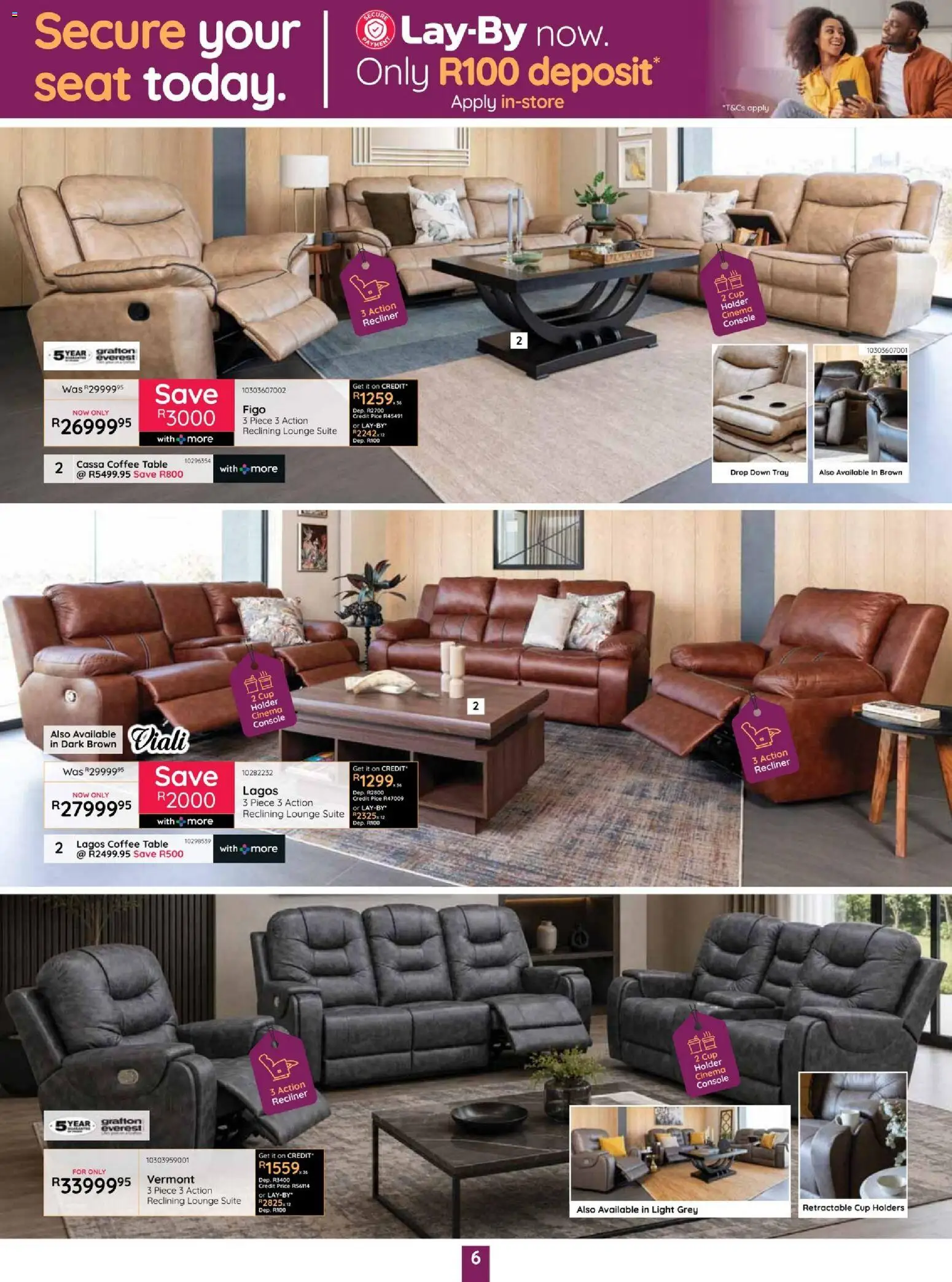 New Bradlows catalogue – valid from 17/09/2026 | Page: 6 | Products: Tray, Lounge suite, Light, Coffee