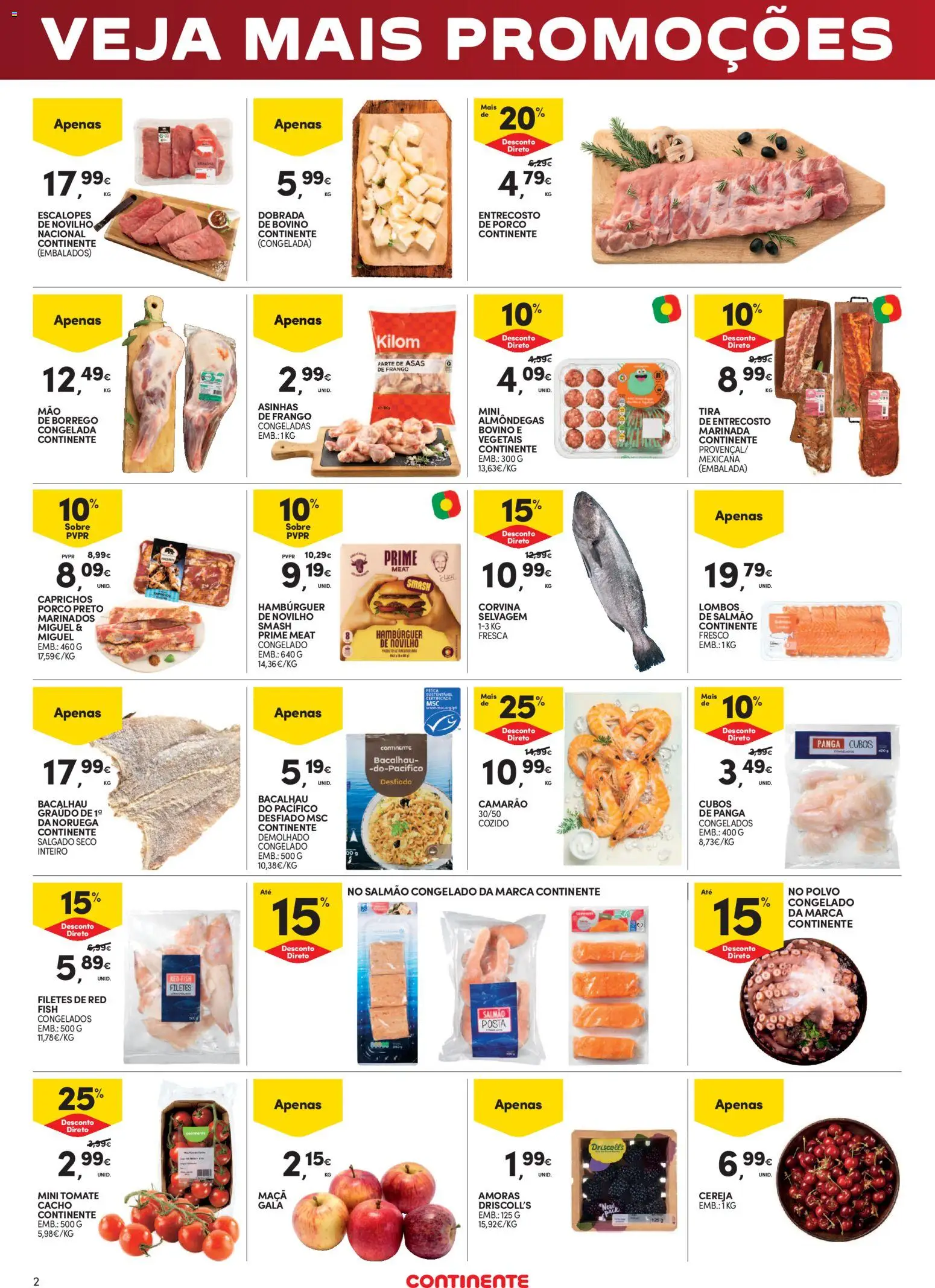 Continente Fim de Semana à Continente │ válido de 29.05.2026 | Página: 2 | Produtos: Frango, Salmão, Tomate, Amoras