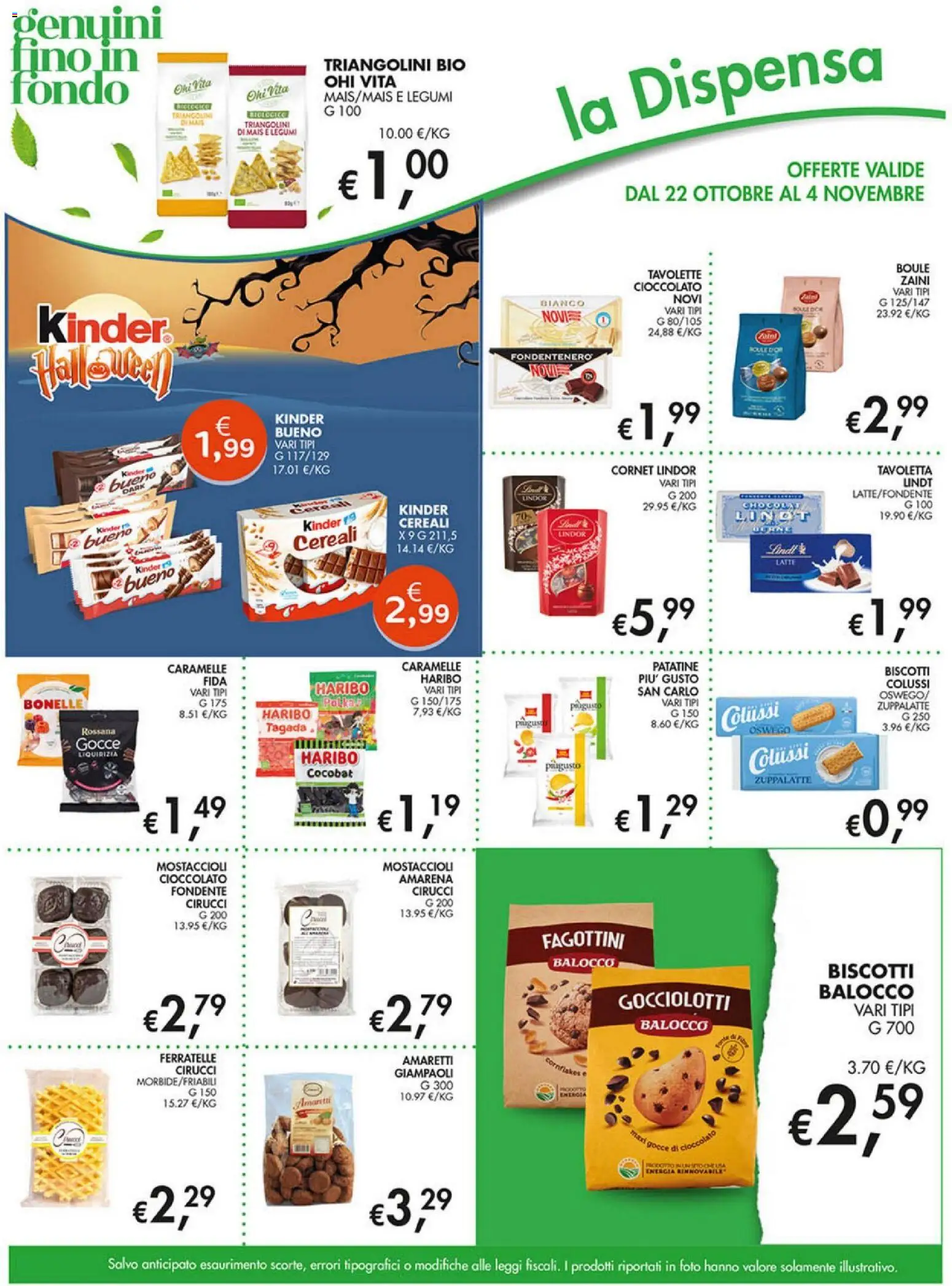 Volantino Coal del 22/10/2026 | Pagina: 11 | Prodotti: Cereali, Patatine, Lindt, Amarena