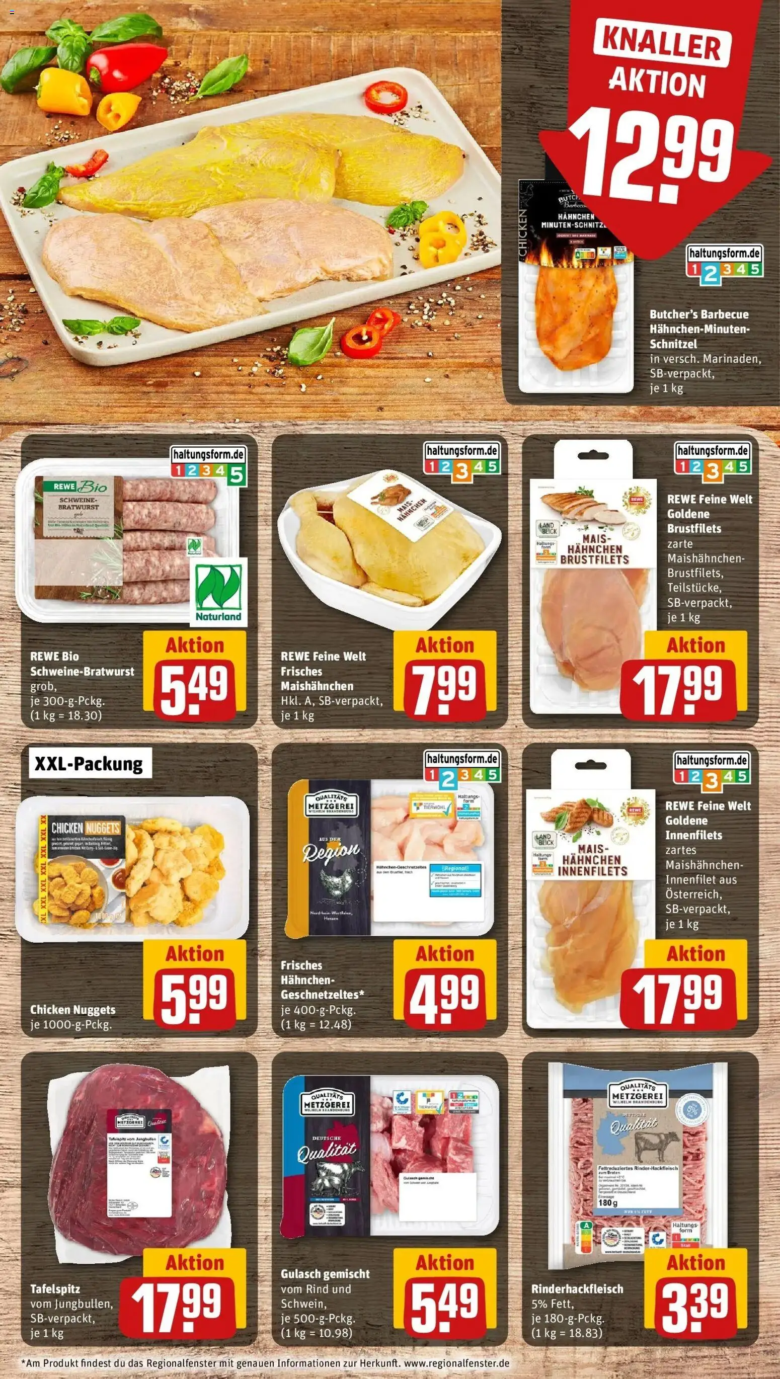 REWE Prospekt ab 10.08.2026 zum Blättern » Angebote | Seite: 7 | Produkte: Tafelspitz, Mais, Bratwurst, Schnitzel