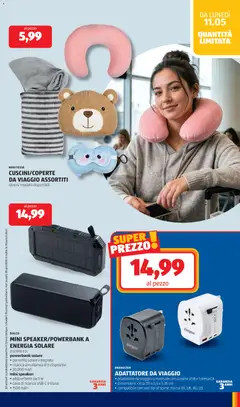 Anteprima del volantino ADATTATORE DA VIAGGIO, Adattatore da viaggio universale con 4 porte USB e 1 presa CA, dimensioni: circa 7,15 x 5,5 x 5.35 cm, compatibile con vari tipi di spine, tra cui UE, UK, AU, US valido a partire dal 11.05.2026 | Pagina: 21