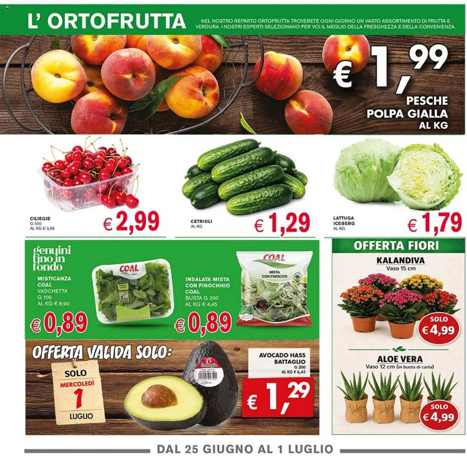 Volantino Coal del 18/06/2026 | Pagina: 3 | Prodotti: Cetrioli, Insalata, Frutta, Vaso