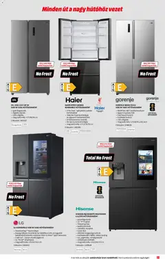 Media Markt akciós újság - amely érvényes a következő dátumtól: 2026.07.08. | Oldal: 15 | Termékek: Hűtőszekrény, Polcok, Kombinált hűtőszekrény