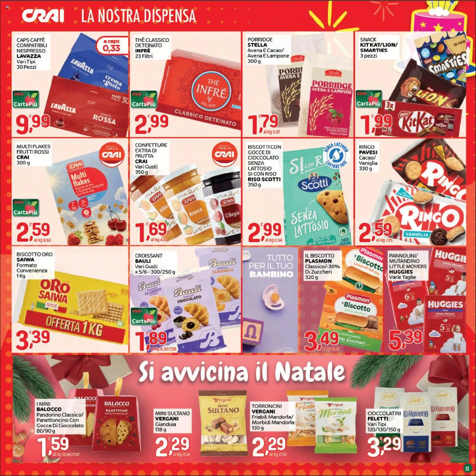 Volantino CRAI del 29/10/2026 | Pagina: 11 | Prodotti: Vaniglia, Cioccolato, Arance, Riso