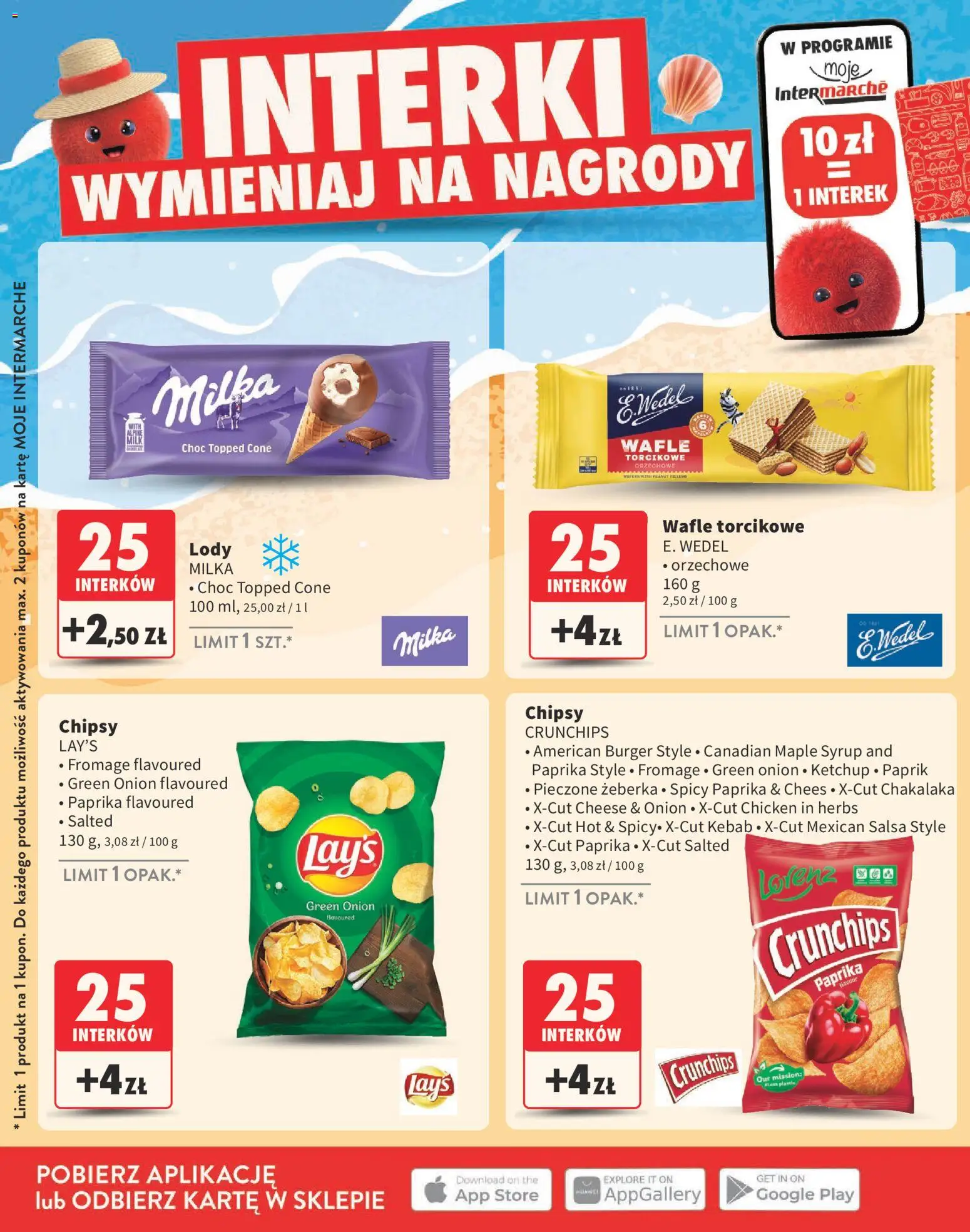 Intermarche gazetka - Katalog nagród od 02.07.2026 | Strona: 12 | Produkty: Chipsy, Kebab, Ketchup, Milka