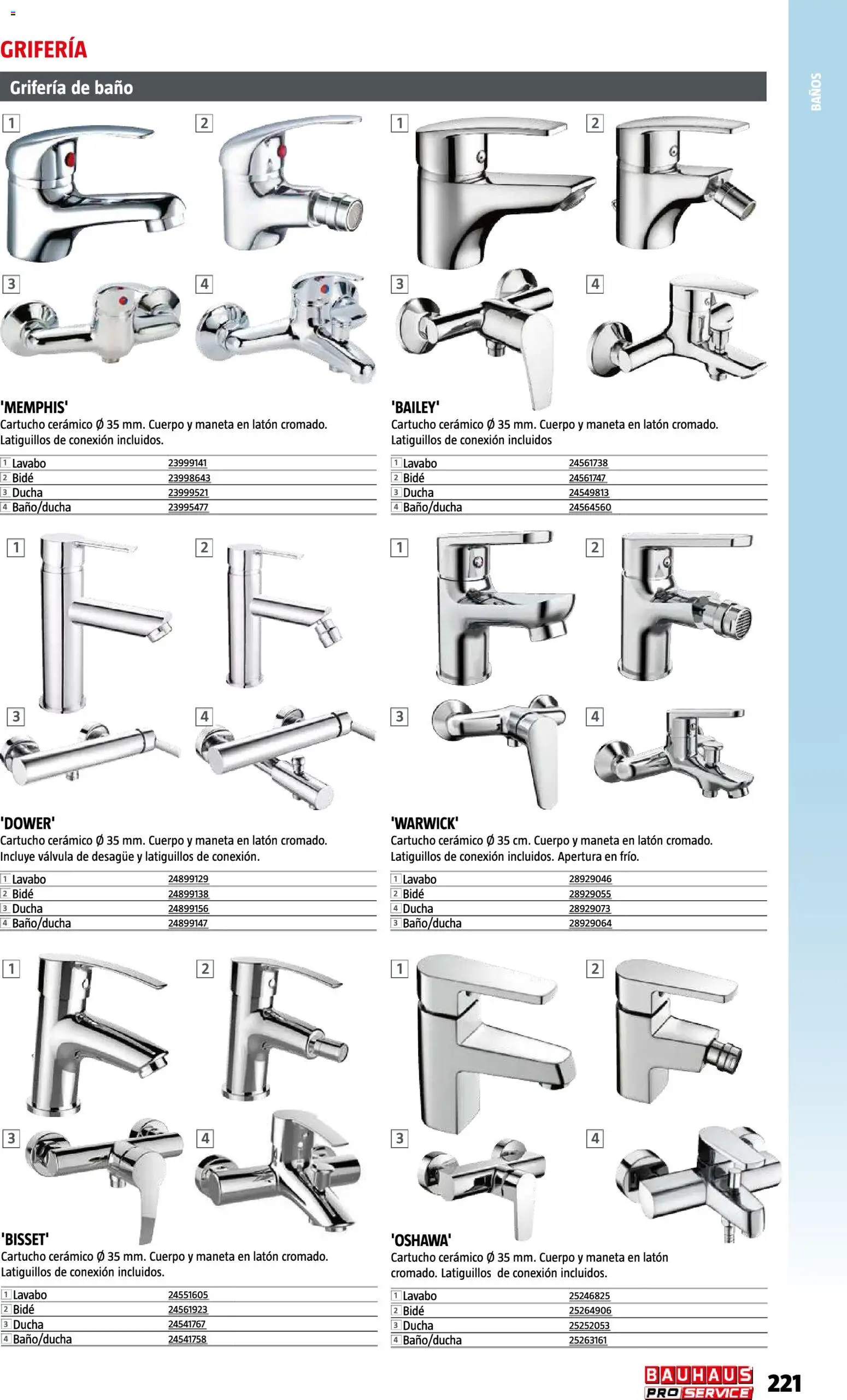 Bauhaus ProService │ válido desde el 11/05/2026 | Página: 221 | Productos: Lavabo, Baño, Ducha