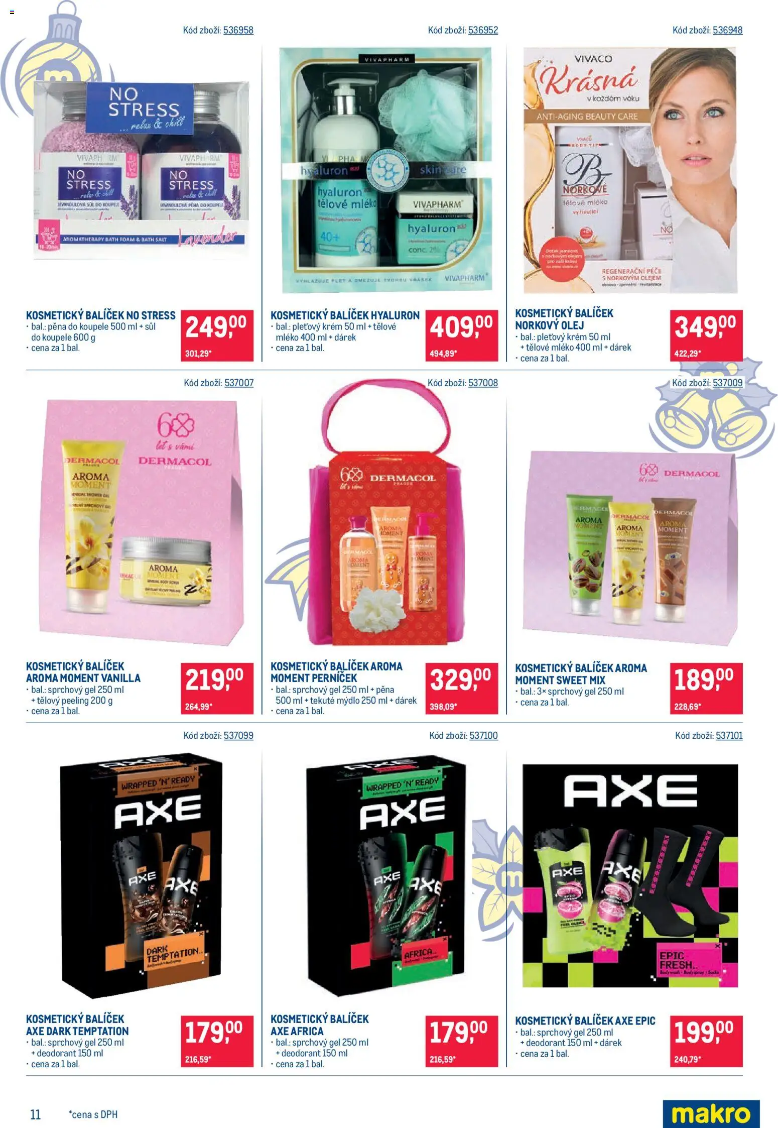 Makro leták - Dárkové balíčky od 21.10.2026 | Strana: 11 | Produkty: Sprchový gel, Pěna do koupele, Olej, Peeling