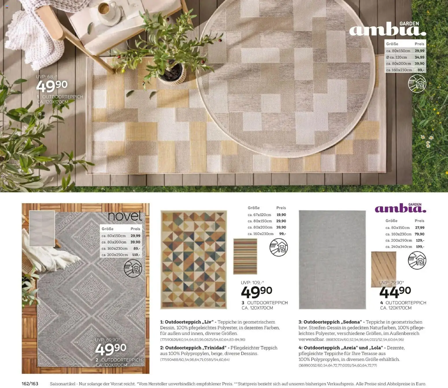 XXXLutz Gartenkatalog gültig ab 30.03.2026 | Seite: 162 | Produkte: Teppich