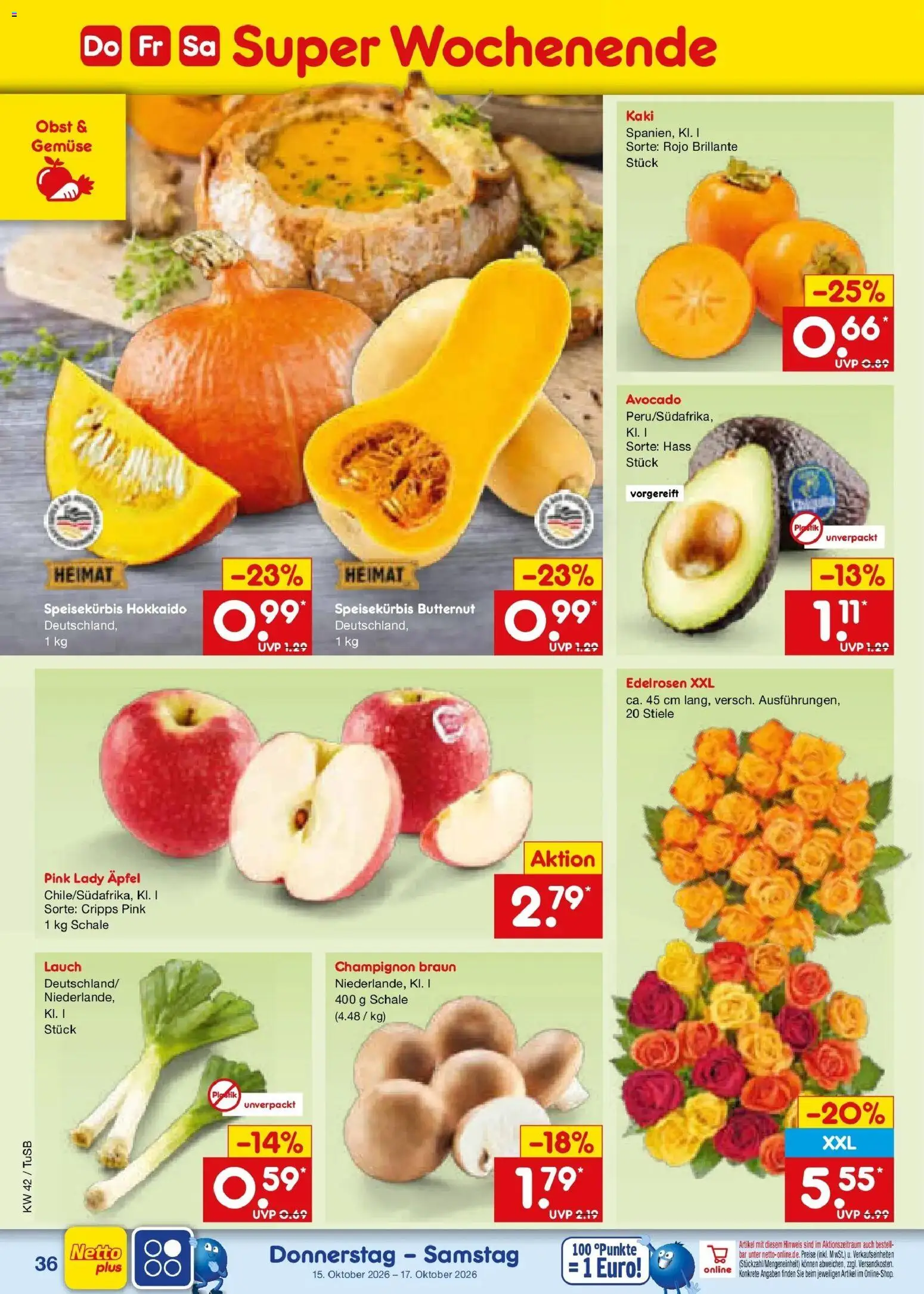 Netto Marken-Discount Prospekt Sindelfingen (ab 12.10.2026) » Angebote | Seite: 50 | Produkte: Äpfel, Avocado, Obst, Lauch