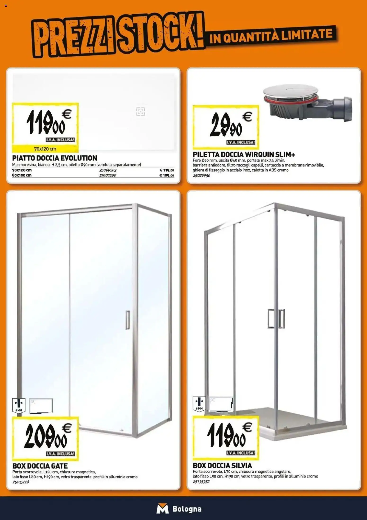 Volantino TECNOMAT del 29/10/2026 | Pagina: 2 | Prodotti: Porta, Box doccia, Alluminio, Doccia