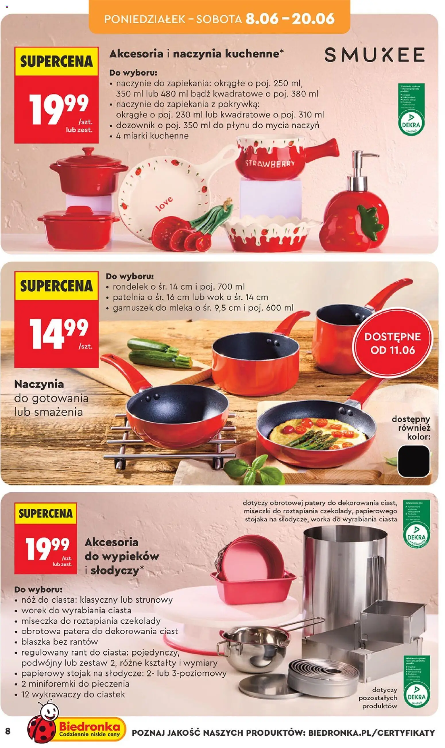 Biedronka gazetka - Hity i inspiracje od 06.06.2026 | Strona: 10 | Produkty: Czekolady, Słodycze, Mleka, Patelnia