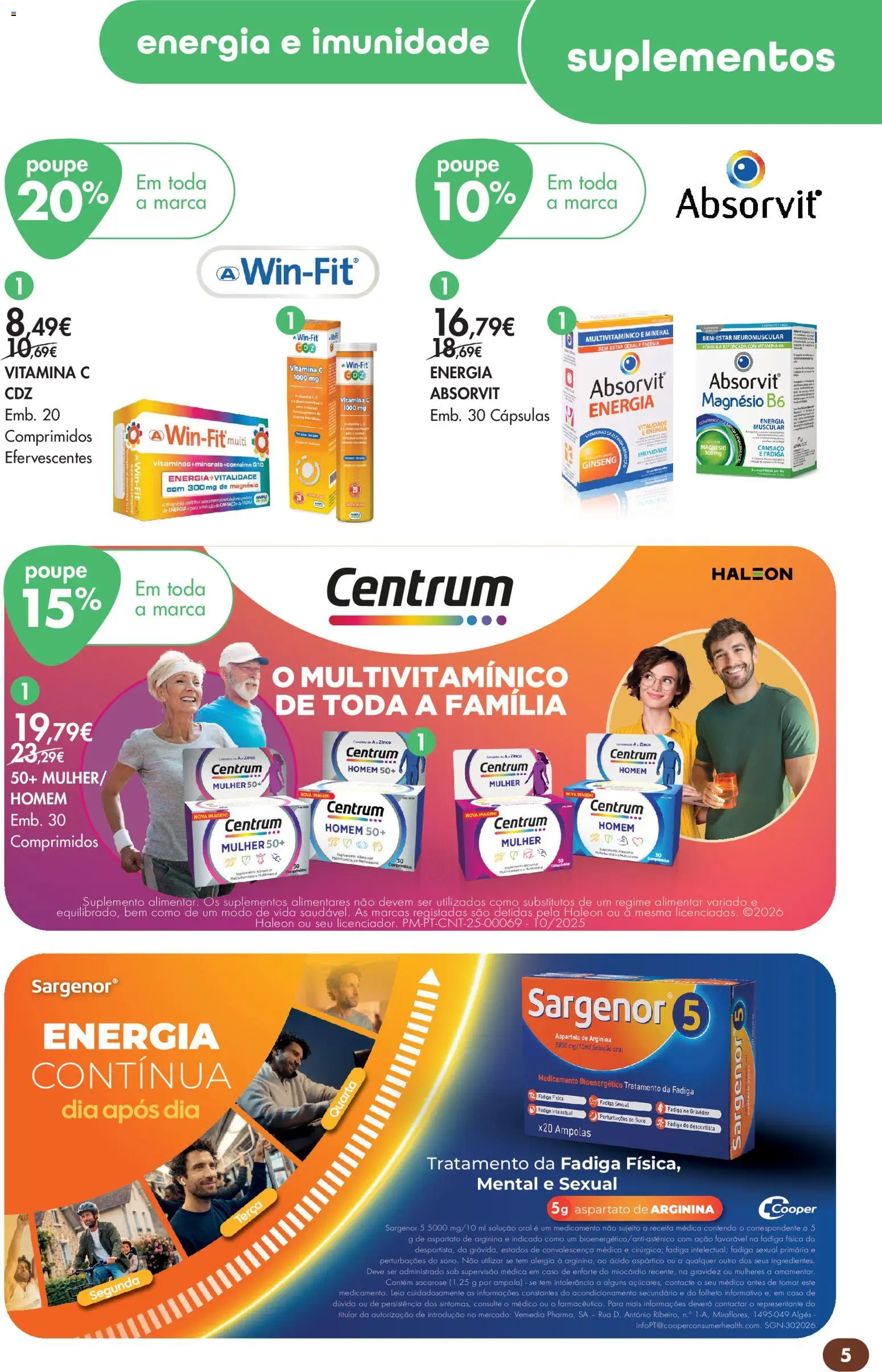 Pingo Doce folheto Bem Estar Outono Lojas │ válido de 20/10/2026 | Página: 5 | Produtos: Cápsulas, Vitamina c