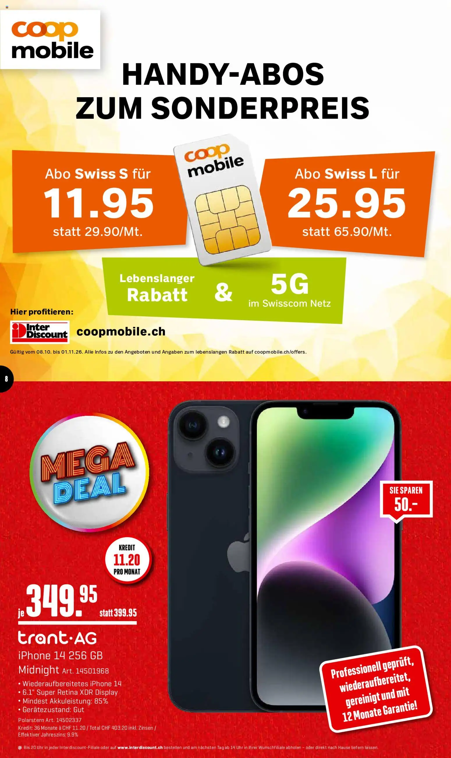Interdiscount aktionen – gültig ab 19.10.2026 | Seite: 8 | Produkte: Uhr, Iphone