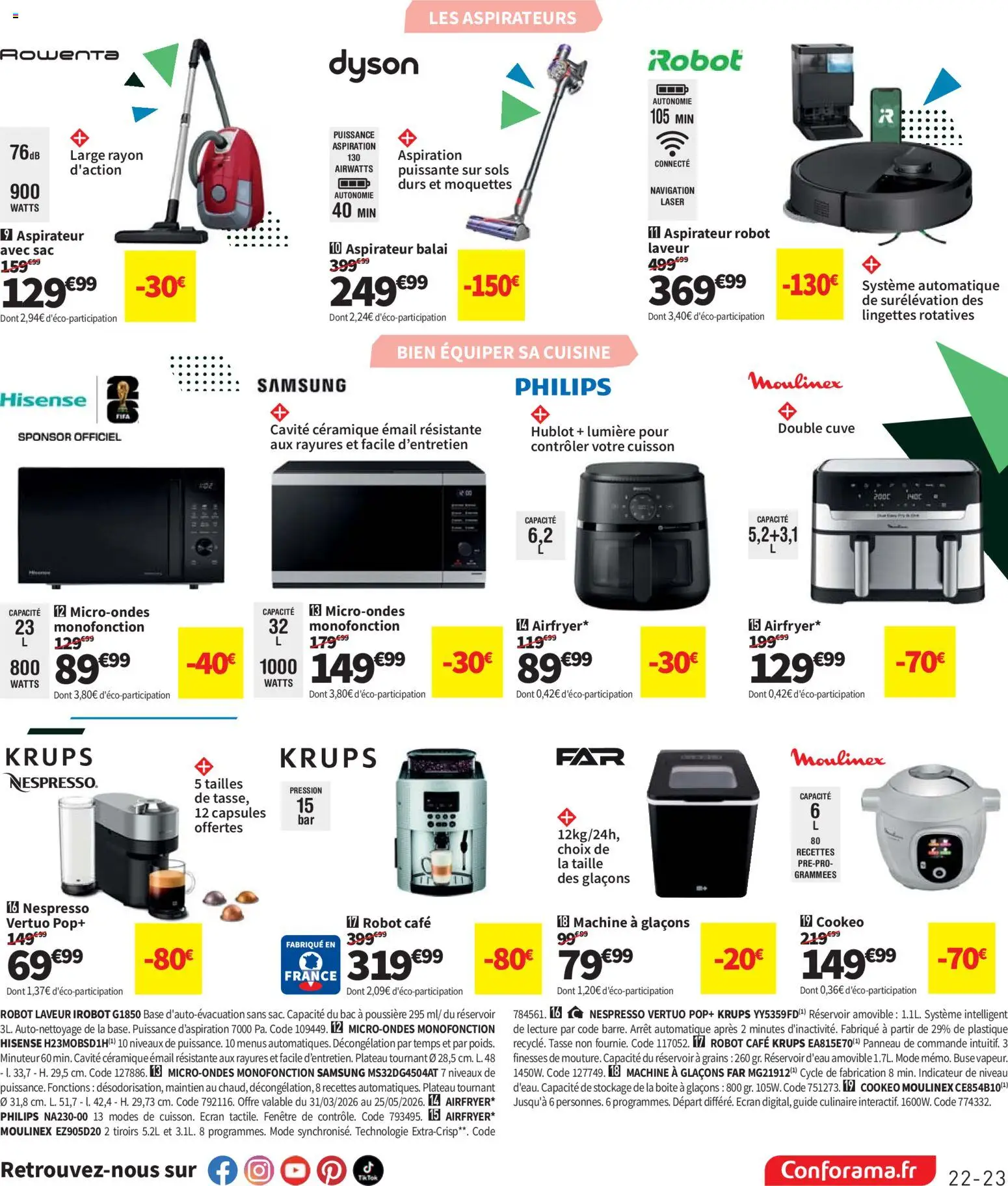 {H1} | Page: 23 | Produits: Cookeo, Base, Aspirateur, Aspirateur balai