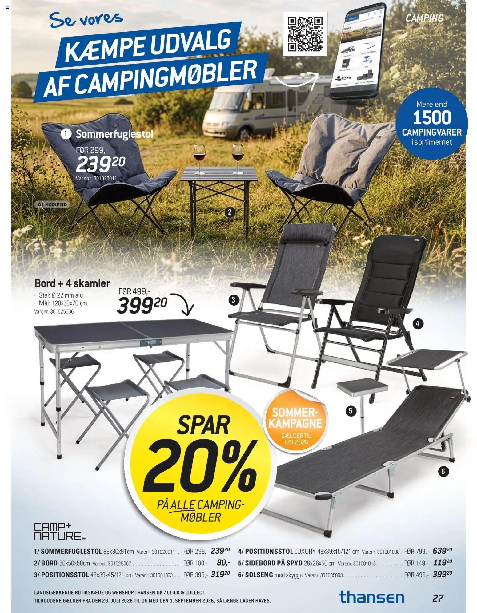 Thansen tilbudsavis – gyldig fra 29/07/2026 | Side: 27 | Produkter: Bord