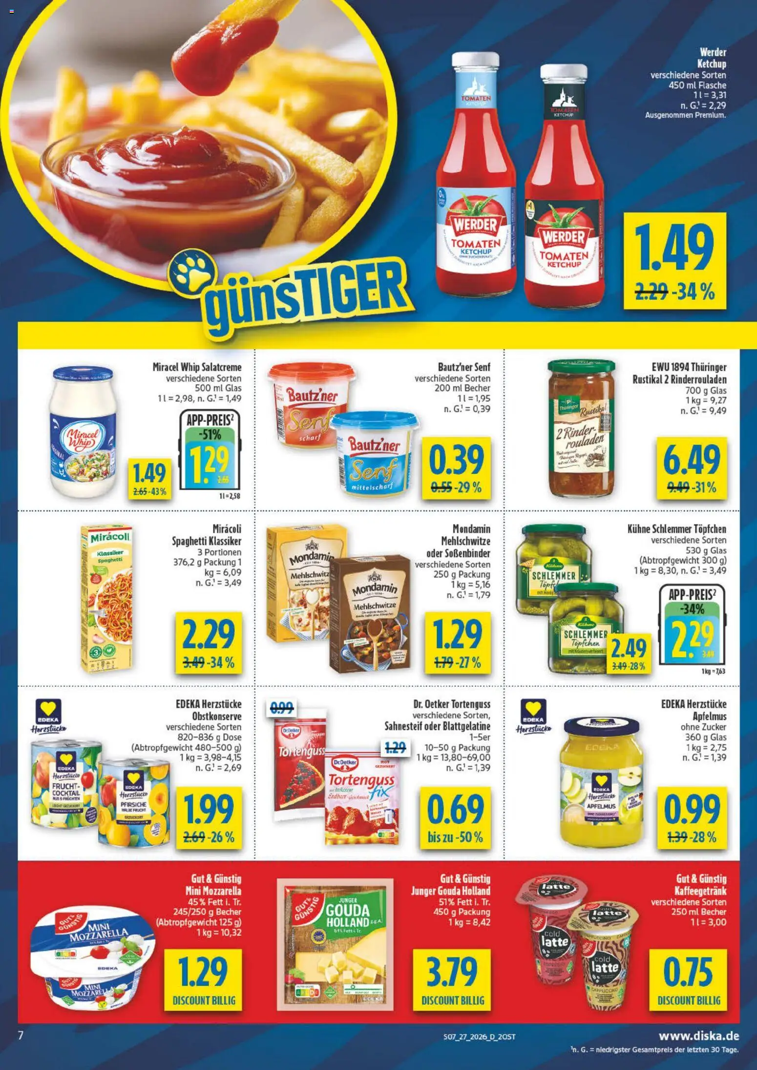 Diska Prospekt – gültig ab 29.06.2026 | Seite: 11 | Produkte: Rinderrouladen, Tomaten, Zucker, Ketchup