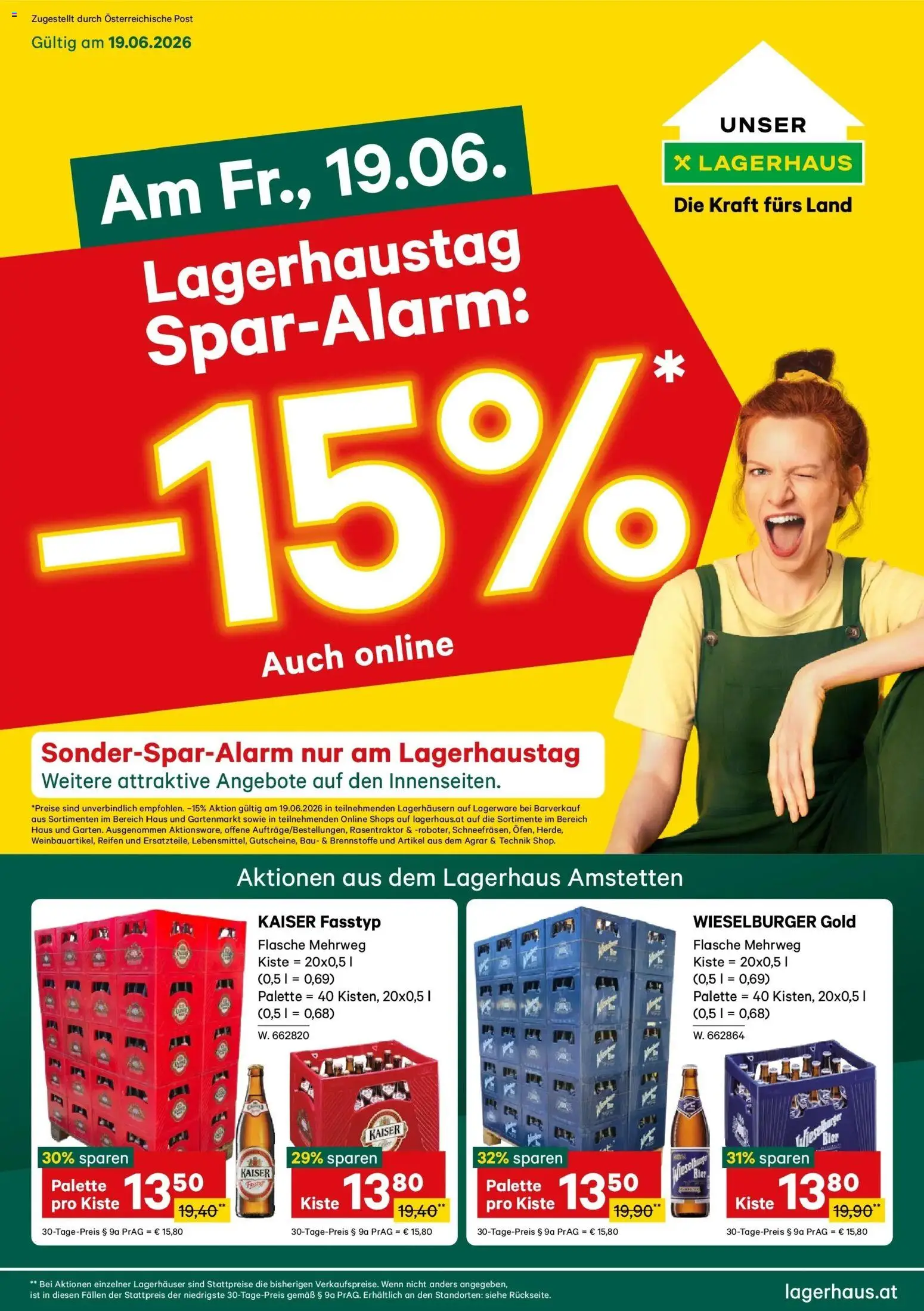 Lagerhaus Wochen Angebote gültig ab 19.06.2026 | Seite: 1 | Produkte: Bier