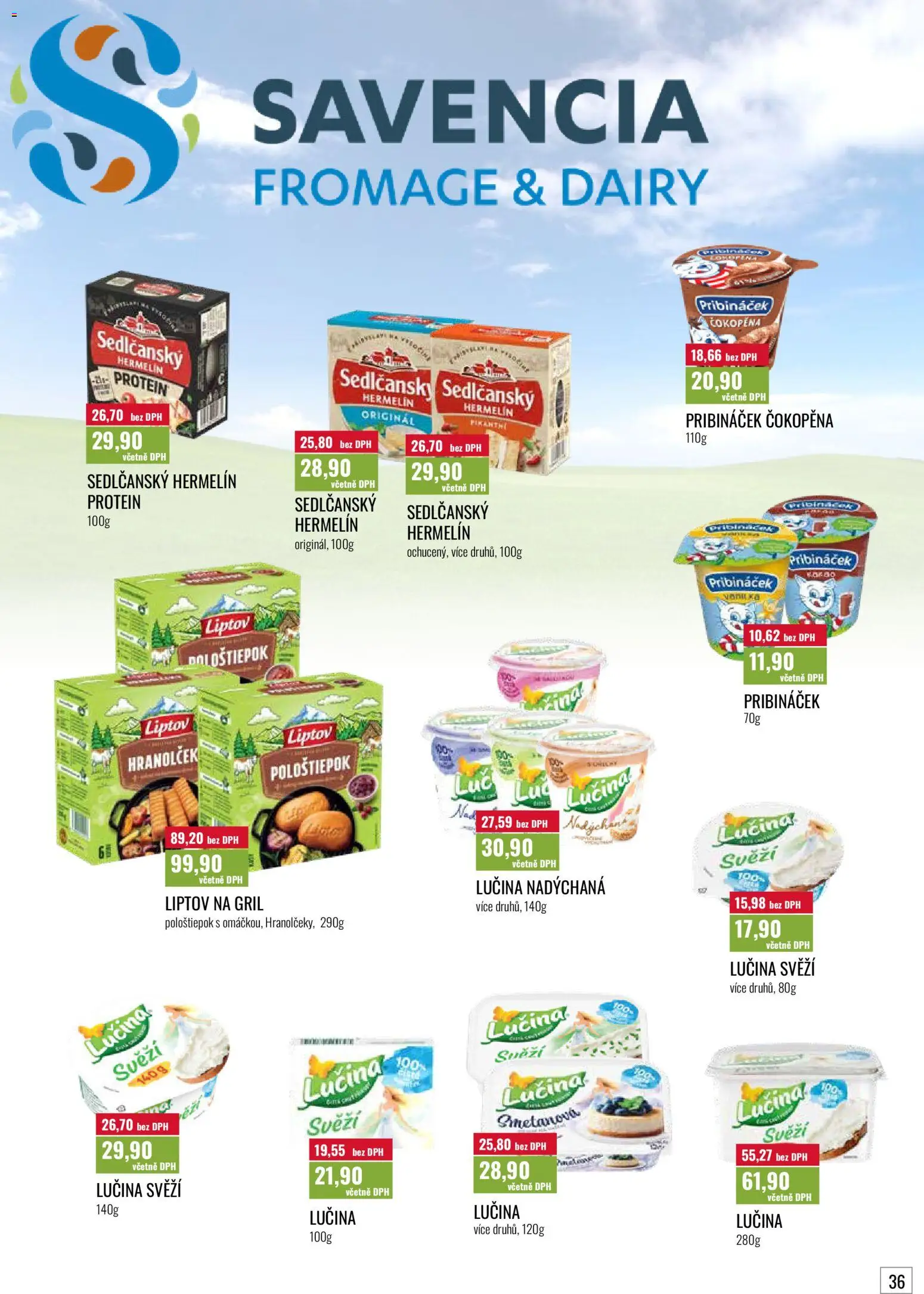 Ratio leták od 01.09.2026 | Strana: 37 | Produkty: Sedlčanský Hermelín, Pribináček, Hermelín, Protein
