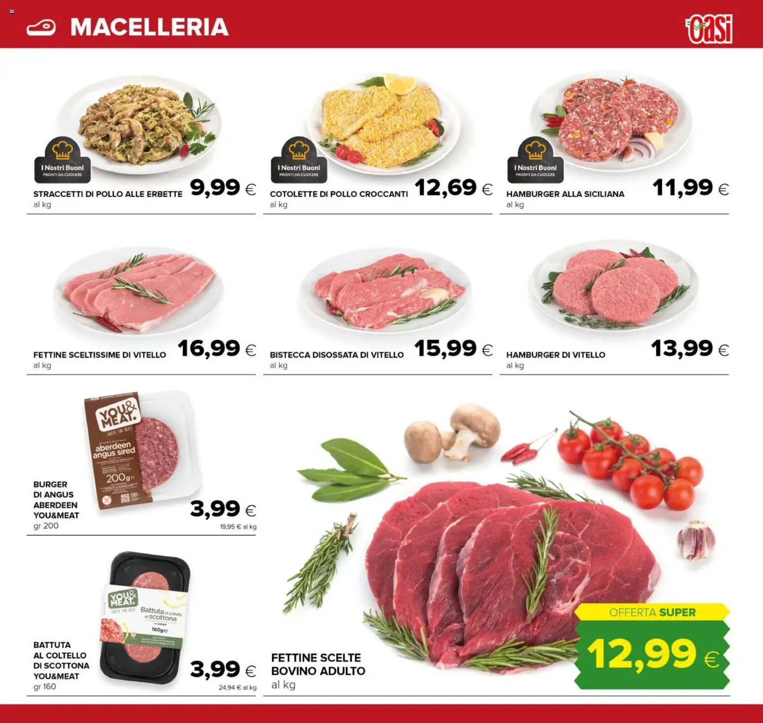 Volantino Oasi del 29/07/2026 | Pagina: 7 | Prodotti: Bovino, Pollo, Vitello, Hamburger