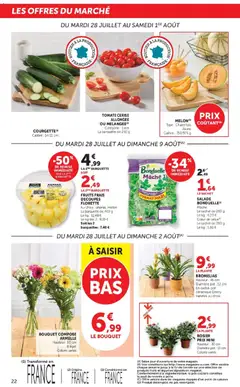Super U - Prévisualisation de Super U catalogue valide à partir de 28/07/2026 | Page: 22 | Produits: Rosier, Melon, Mâche, Tomate cerise