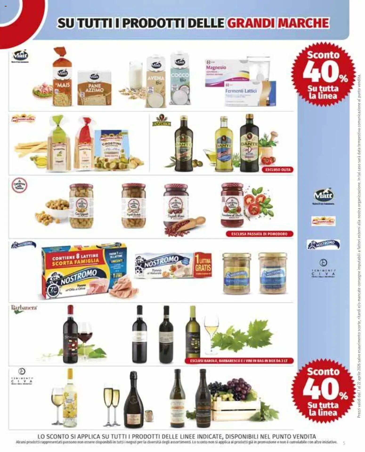 Volantino Ipercoop del 07.04.2026 | Pagina: 5 | Prodotti: Pomodoro, Passata di pomodoro, Crostini, Cocco