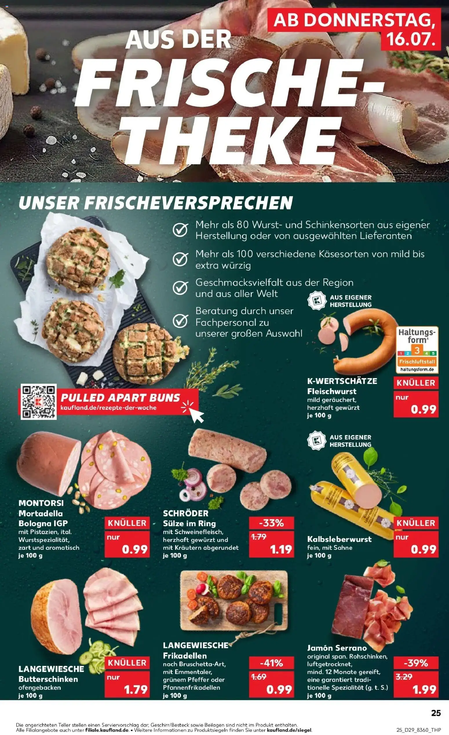 Kaufland Prospekt Köln – gültig ab 16.07.2026 | Seite: 25 | Produkte: Theke, Pfeffer, Wurst, Schweinefleisch