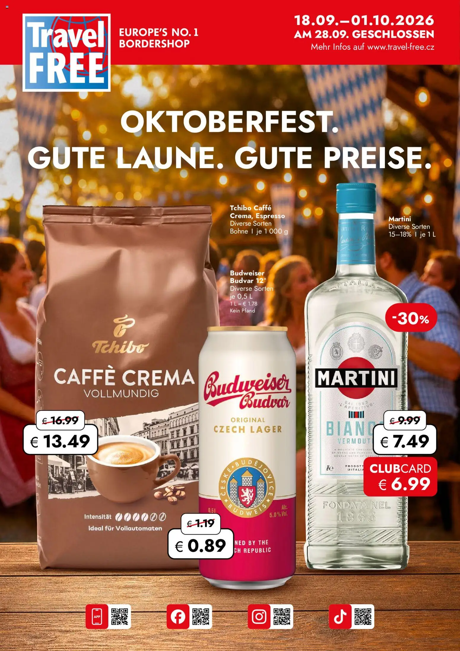 Travel FREE Flugblatt gültig ab 18.09.2026 | Seite: 1 | Produkte: Bohne
