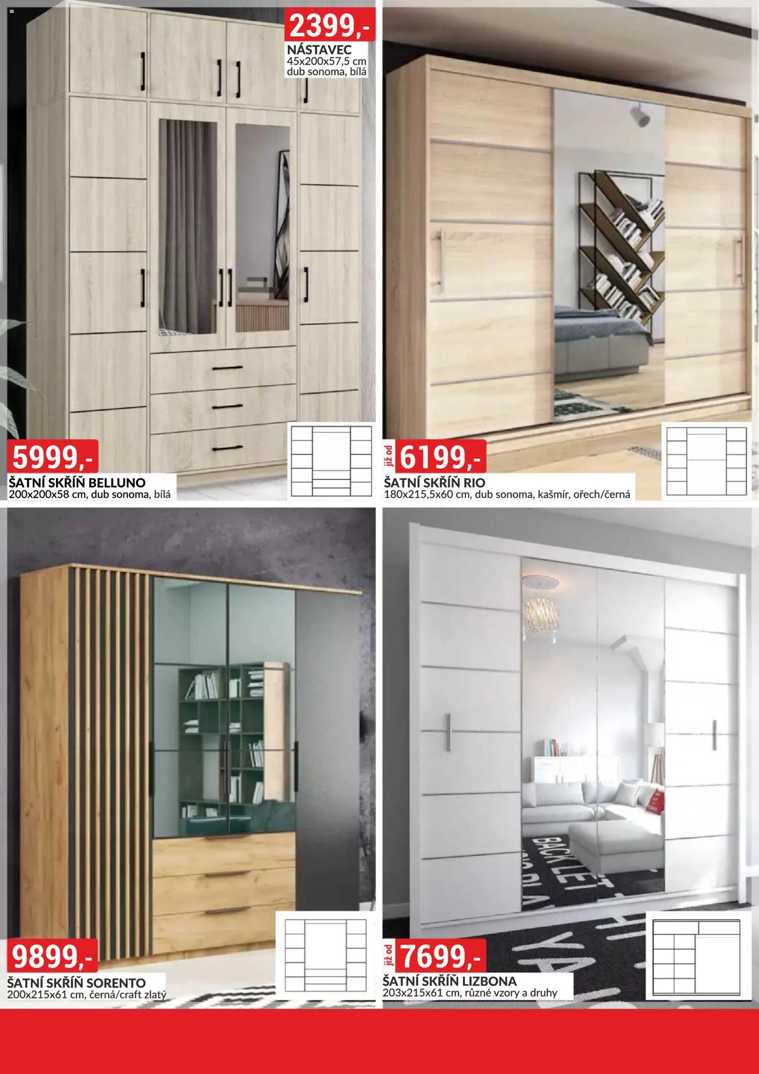 BAUMAX leták - Moderní bydlení od 01.09.2026 | Strana: 16 | Produkty: Šatní skříň, Skříň