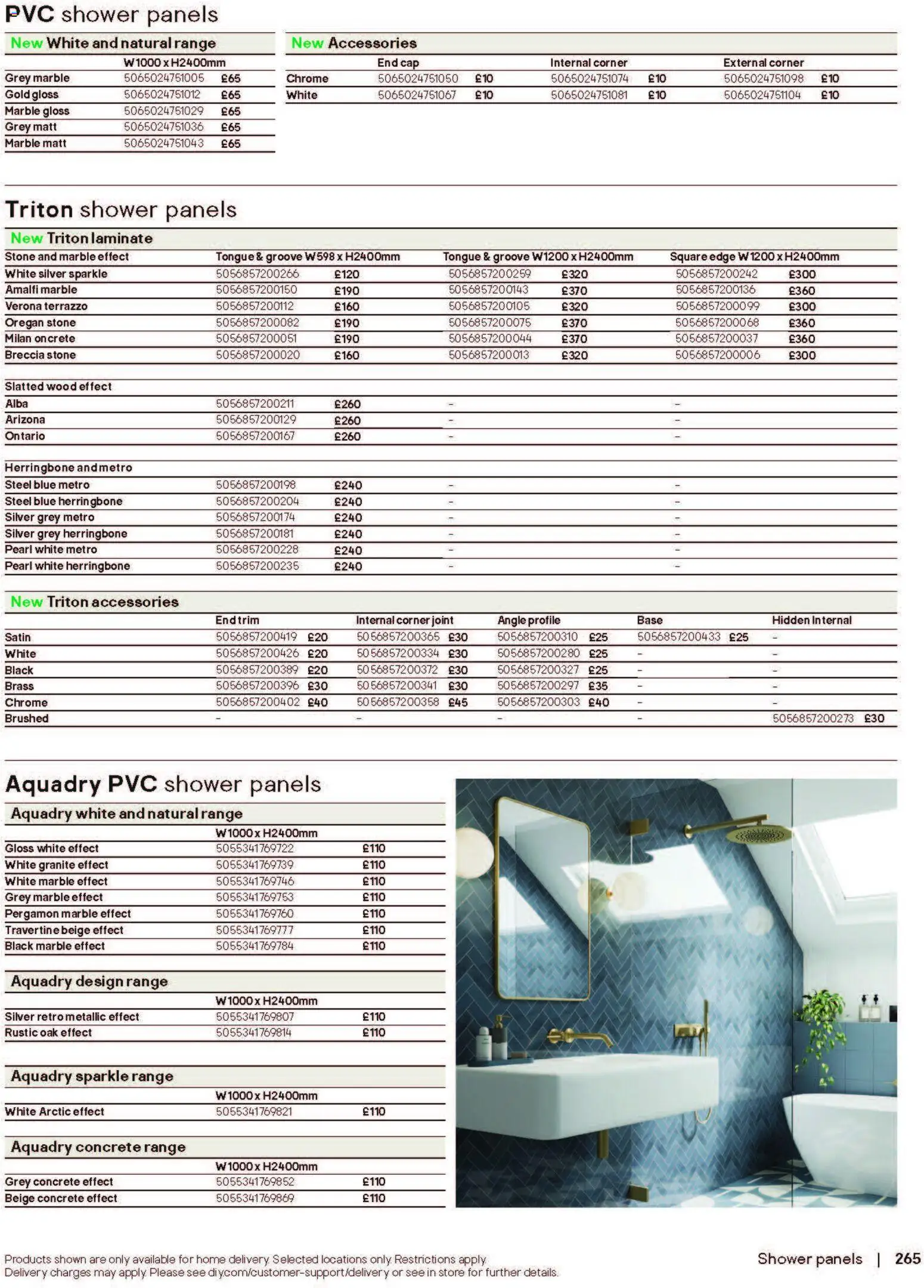 {H1} | Page: 265 | Products: Shower, Cap