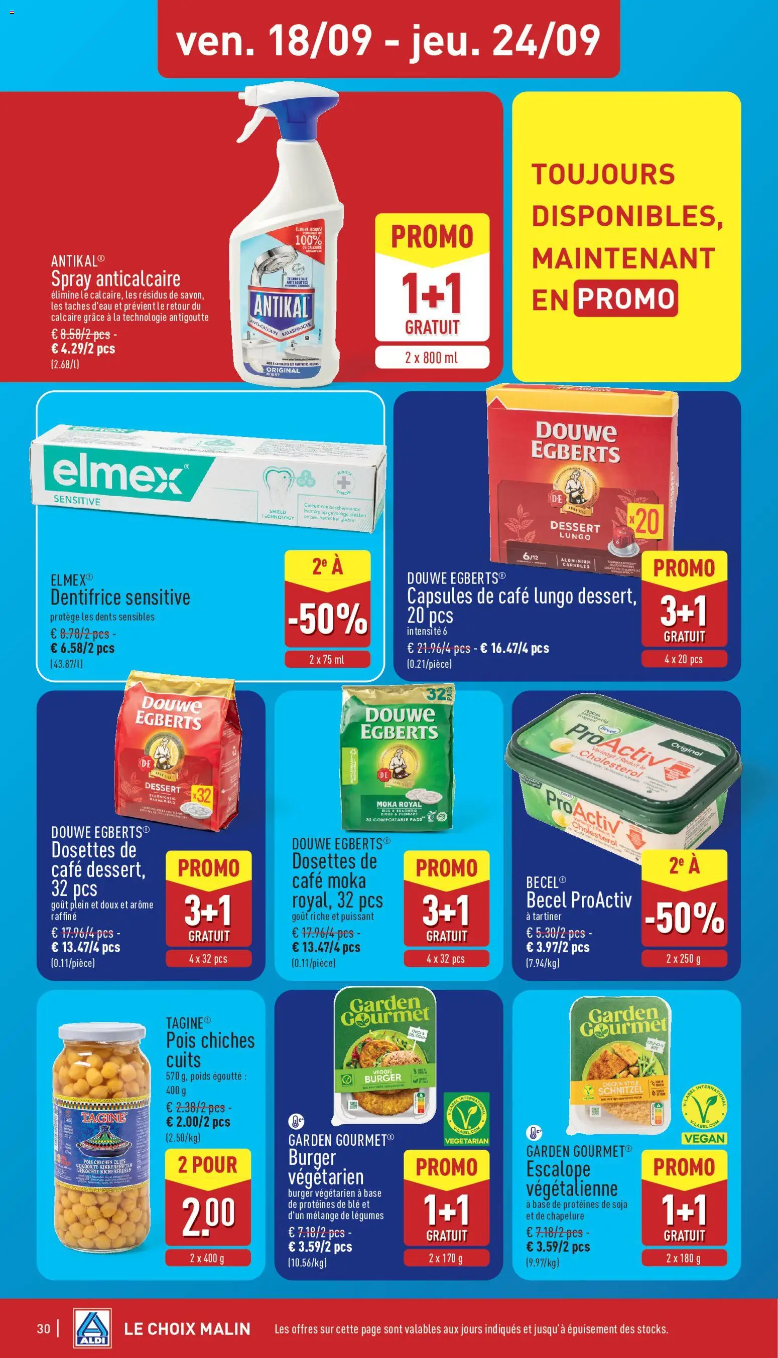 {H1} | Pagina: 30 | Producten: Schnitzel, Kikkererwten, Capsules, La