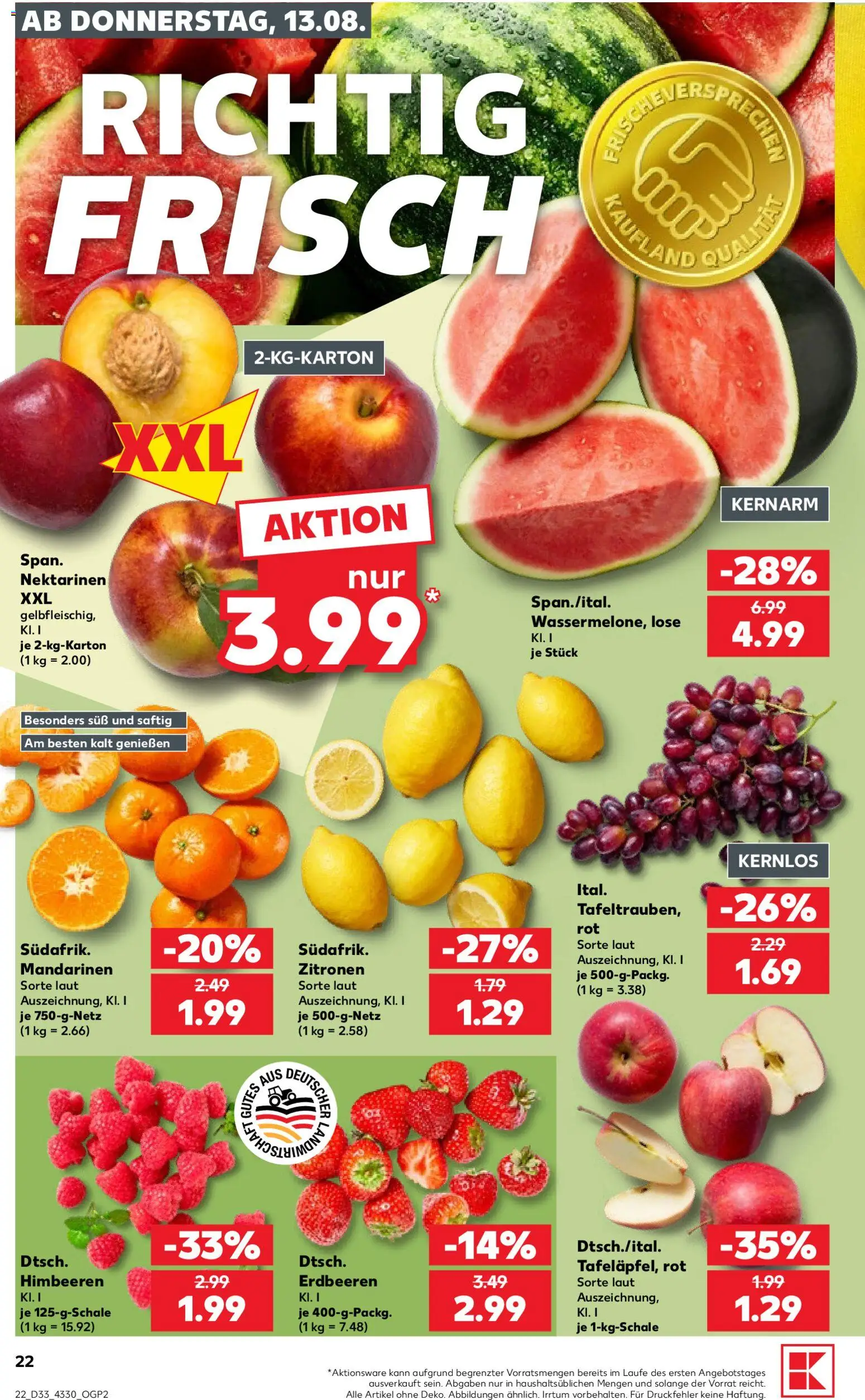 Kaufland Německo leták od 13.08.2026 | Strana: 22