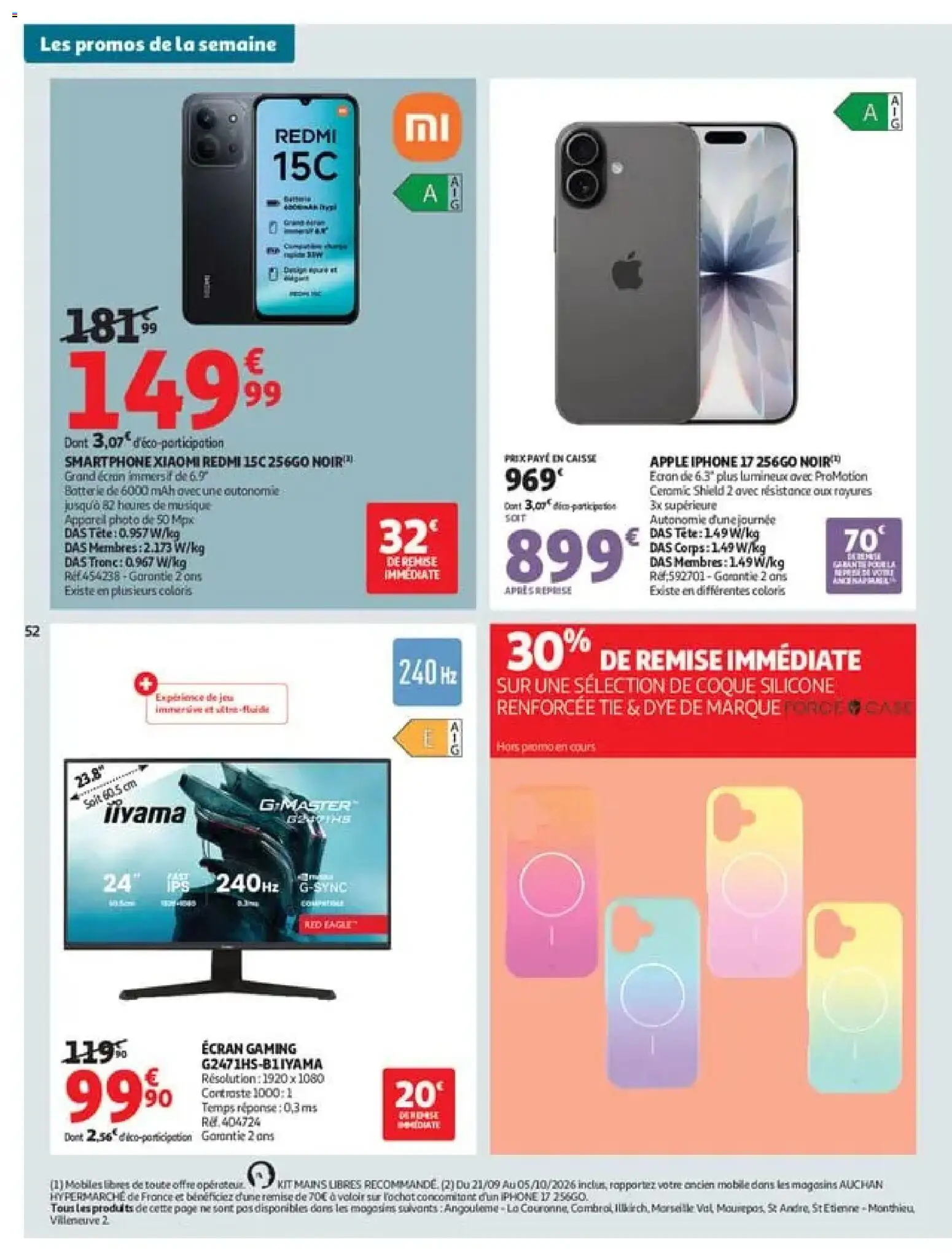 {H1} | Page: 52 | Produits: Smartphone, Apple Iphone, Batterie, Iphone