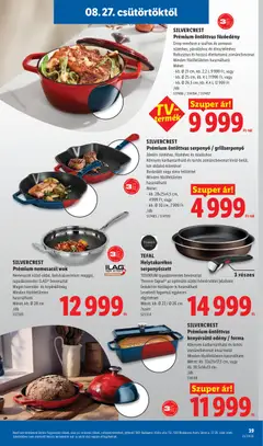 Lidl akciós újság - amely érvényes a következő dátumtól: 2026.08.27. | Oldal: 39 | Termékek: Wok, Kenyérsütő, Edény, Játékok