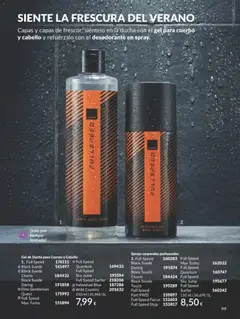 Vista previa Catálogo AVON campaña 8 válido desde el 01/08/2026 | Página: 99 | Productos: Gel de ducha, Desodorante, Body, Ducha