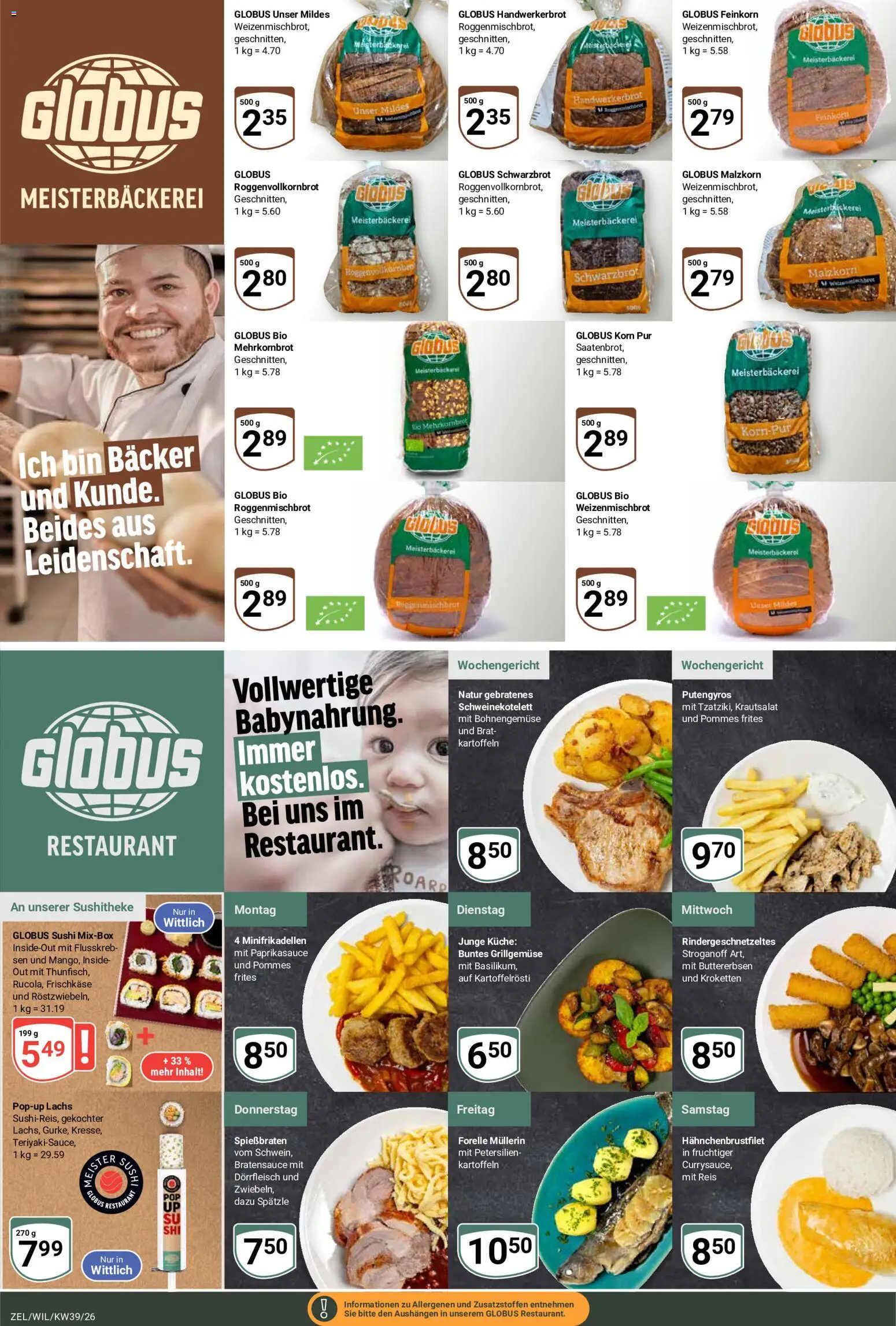 Globus Prospekt Zell – gültig ab 21.09.2026 | Seite: 10 | Produkte: Pommes frites, Lachs, Reis, Frischkase