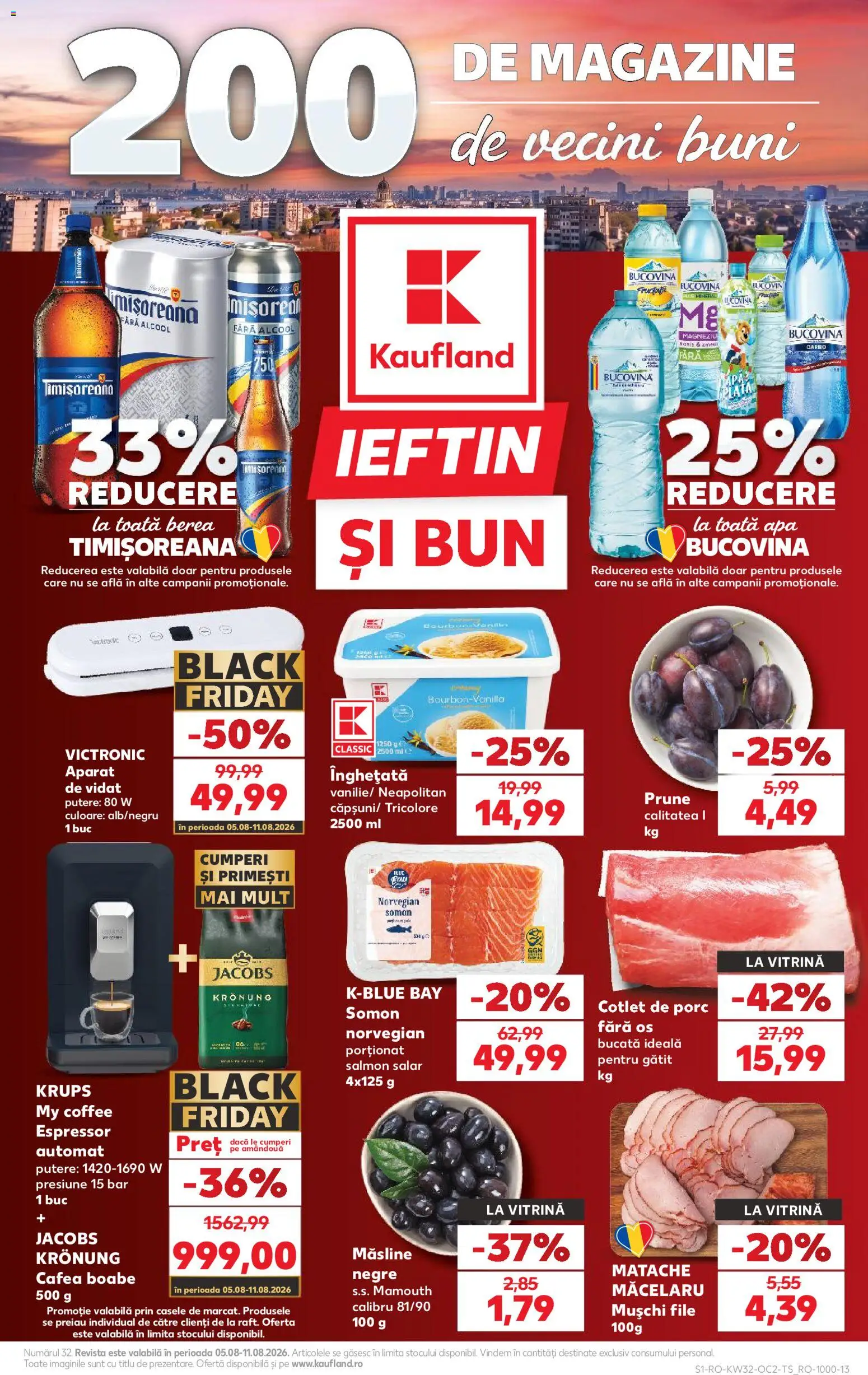 Noul catalog Kaufland – valabil de la 05.08.2026 | Pagină: 1 | Produse: Vitrină, Măsline, Cafea, Înghețată