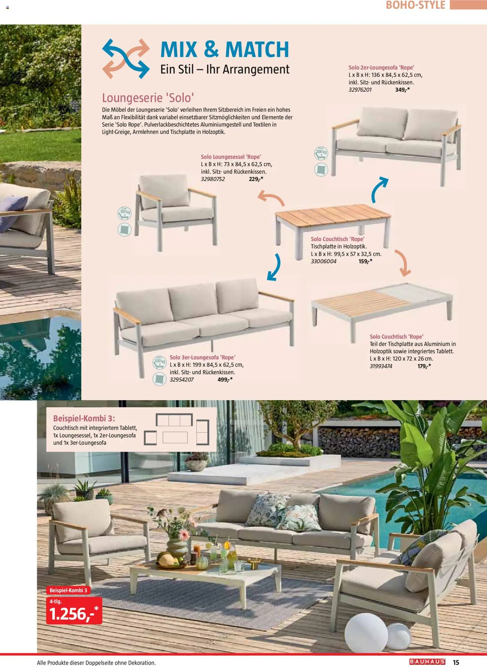 Bauhaus Freizeit im Garten gültig ab 01.05.2026 | Seite: 15 | Produkte: Couchtisch