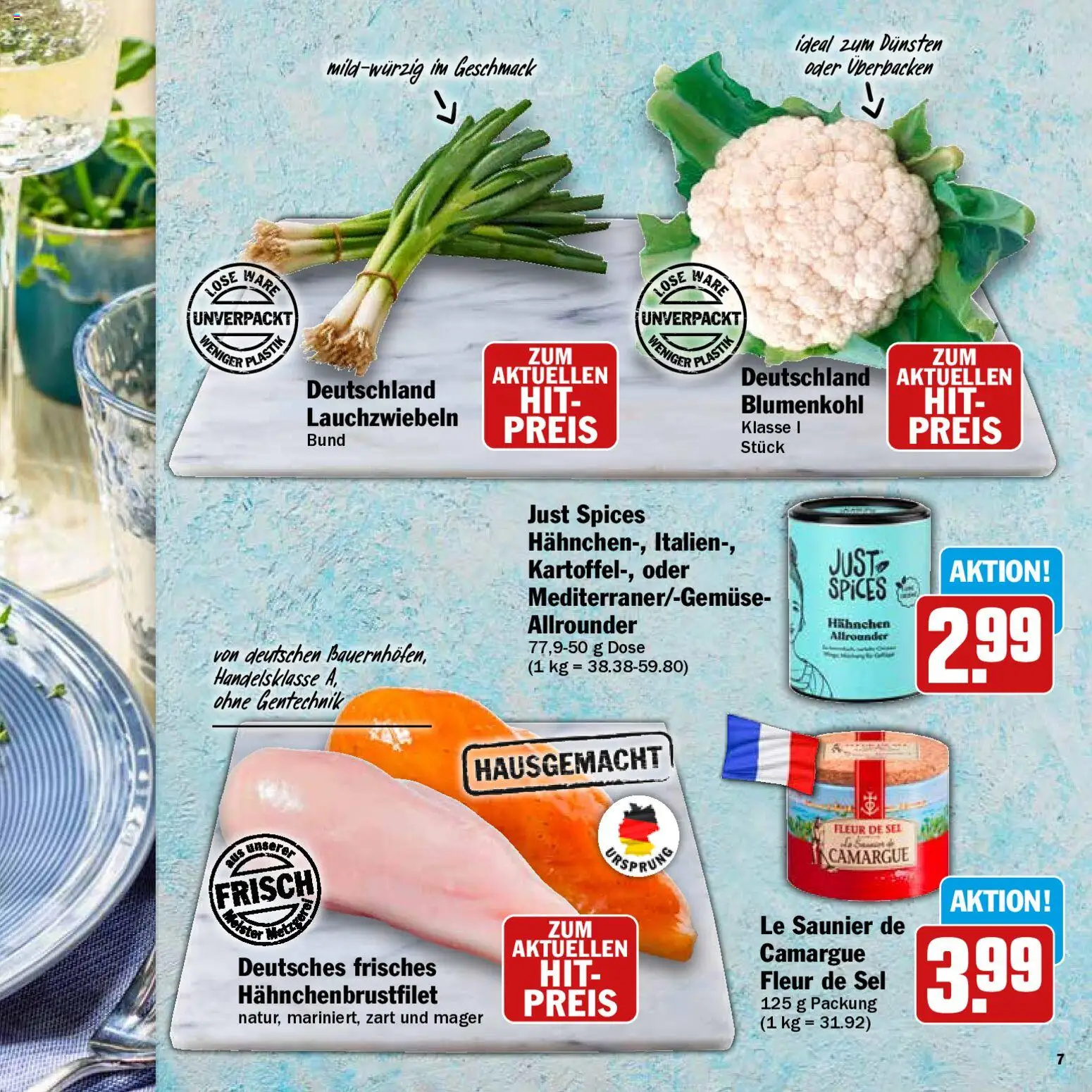 HIT Grillbroschüre – gültig ab 10.08.2026 | Seite: 7 | Produkte: Hahnchen, Blumenkohl