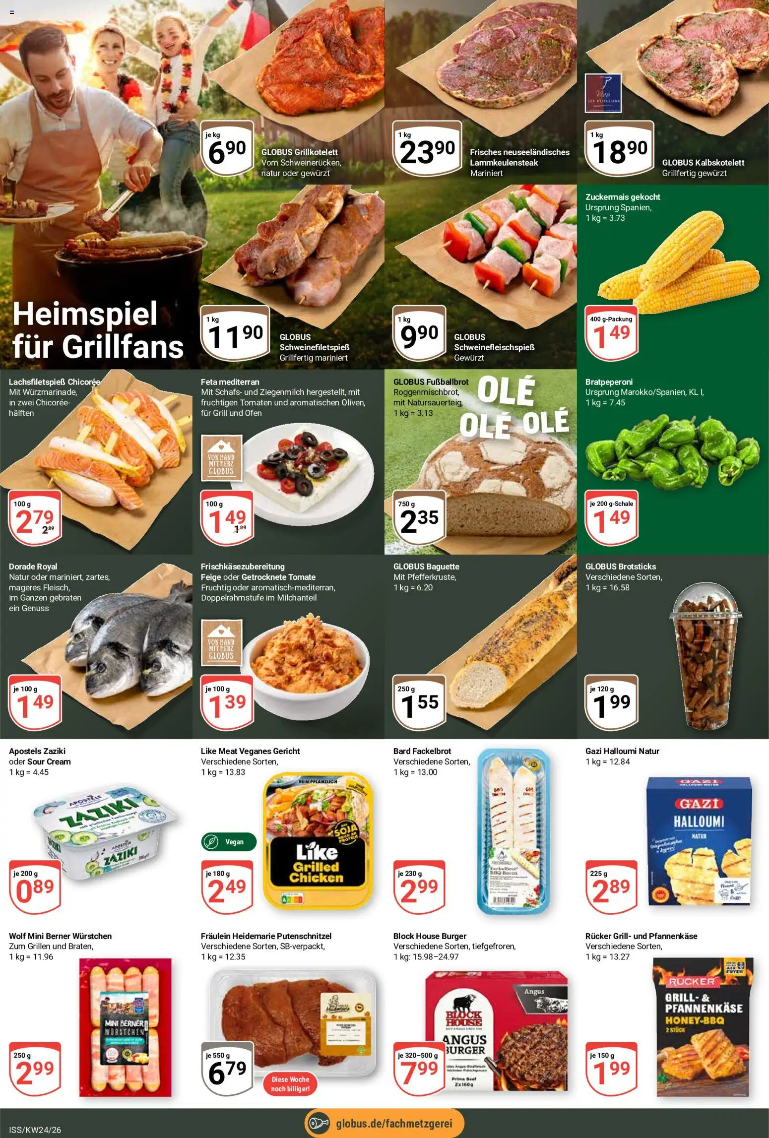 Globus Prospekt – gültig ab 08.06.2026 | Seite: 6 | Produkte: Baguette, Tomaten, Putenschnitzel, Like meat