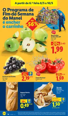 Pré-visualização Pão com Chouriço, Cada unid. 110 g válido de 04.05.2026 | Página: 34